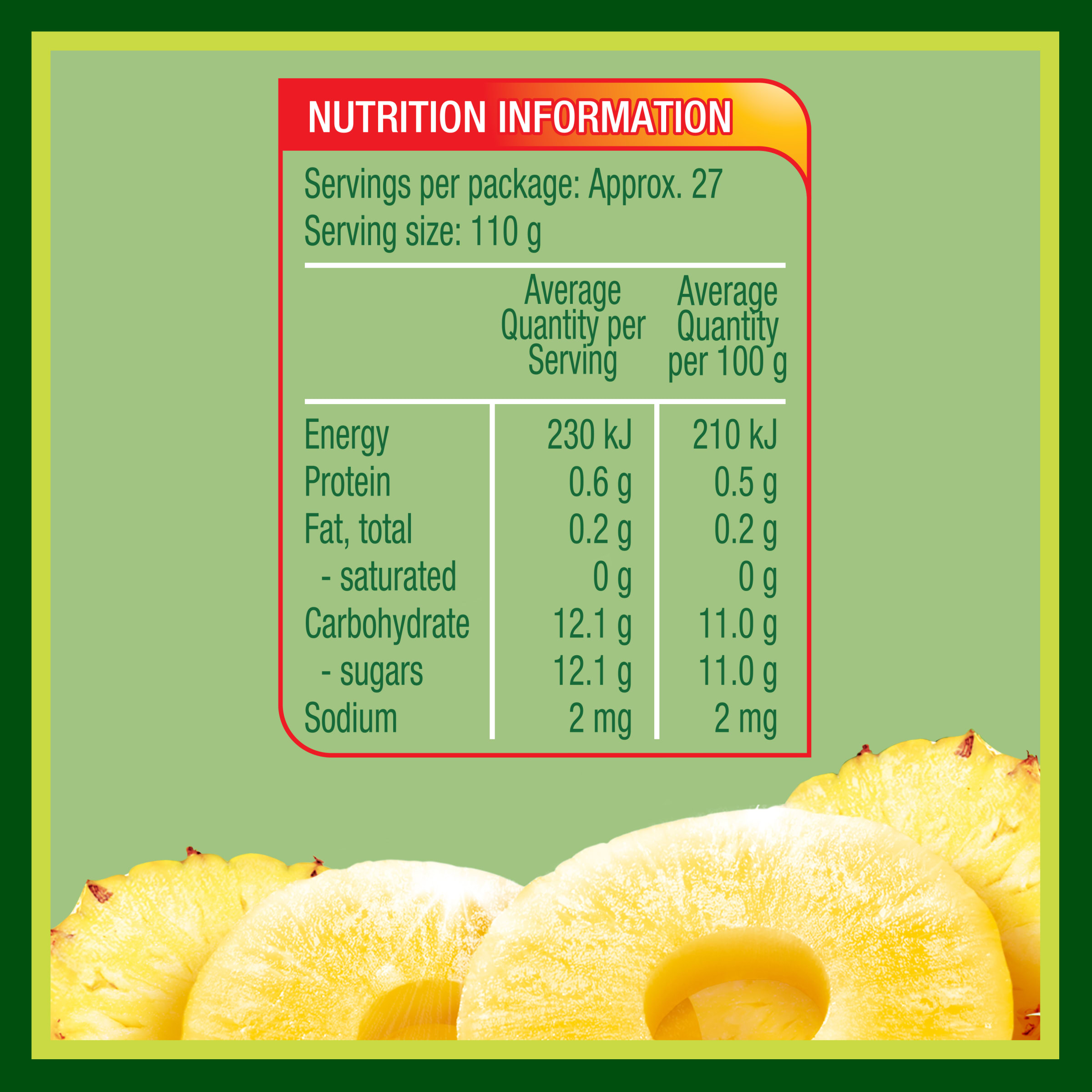 Nutrition info for this product.