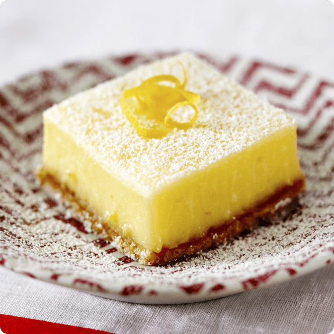 Carrés crémeux au citron