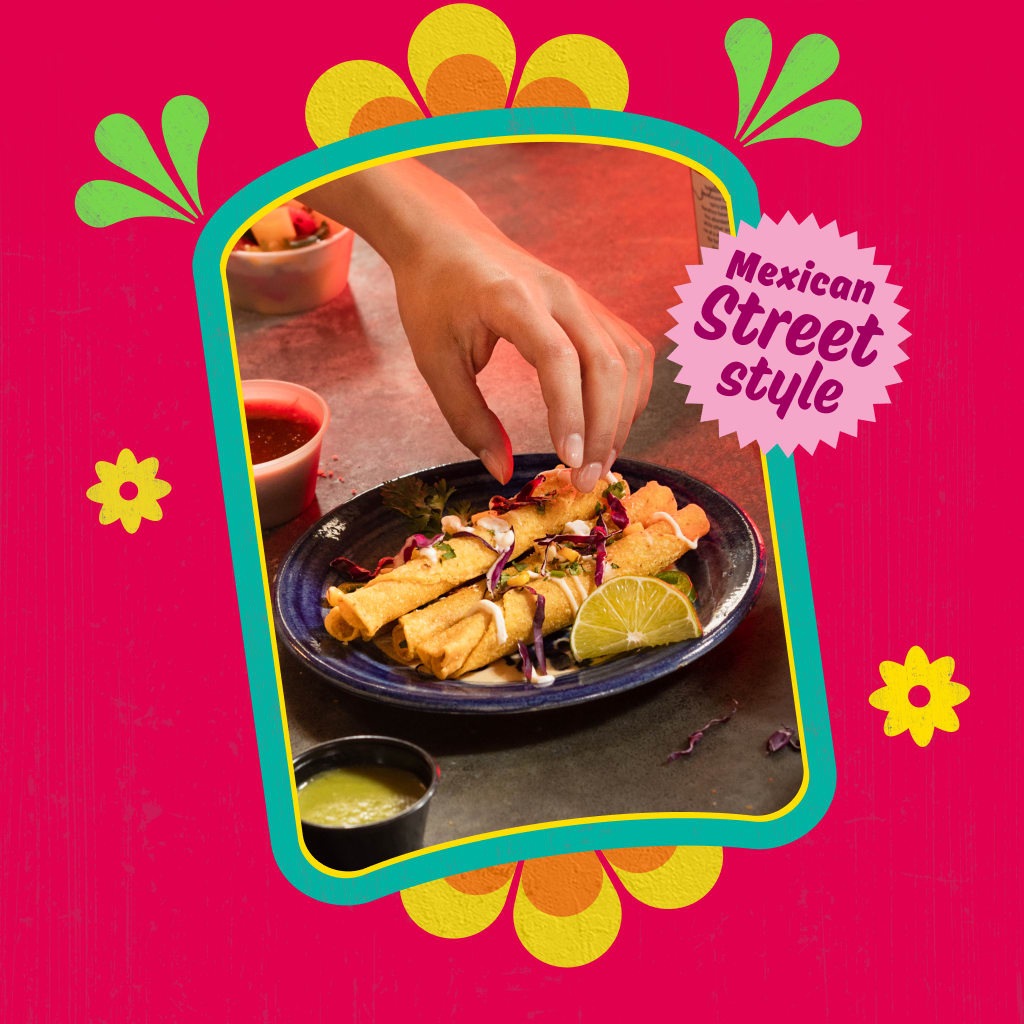 Hand, tacos, and Mexican street style.