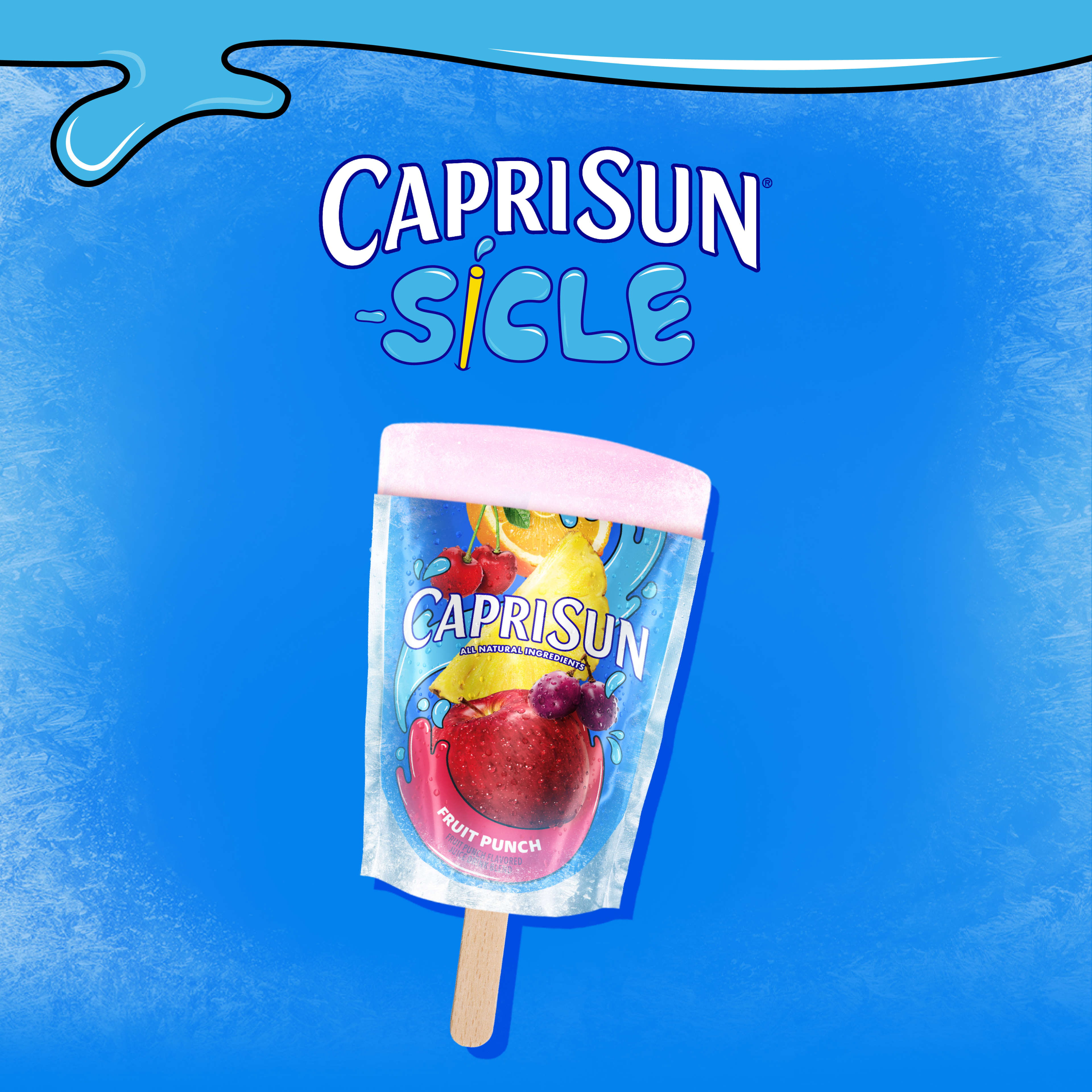 Capri Sun Sicle fruit punch with fruit.