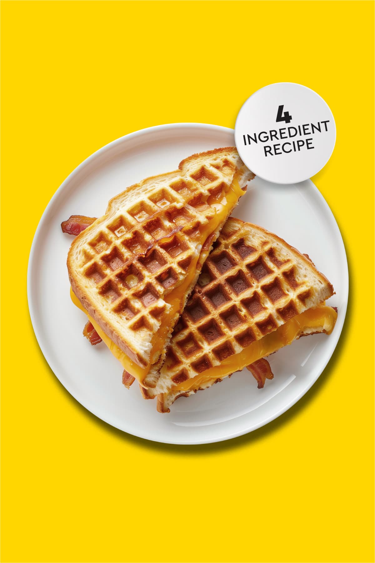 Waffle Grilled Cheese and Bacon