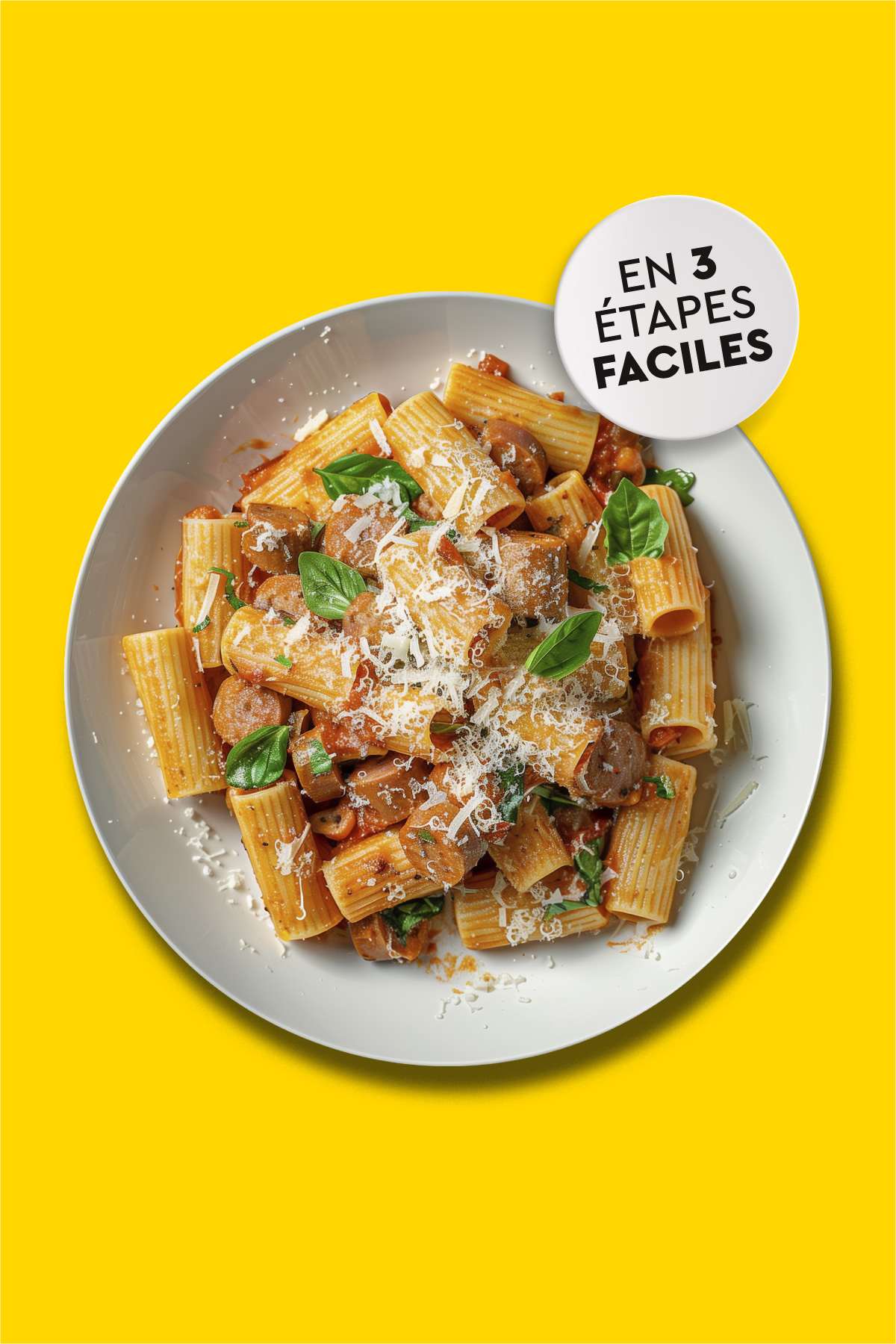 Rigatoni crémeux à la saucisse