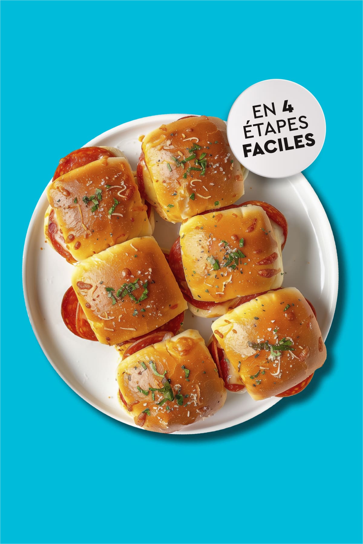 Mini-sandwichs de pizza au pepperoni