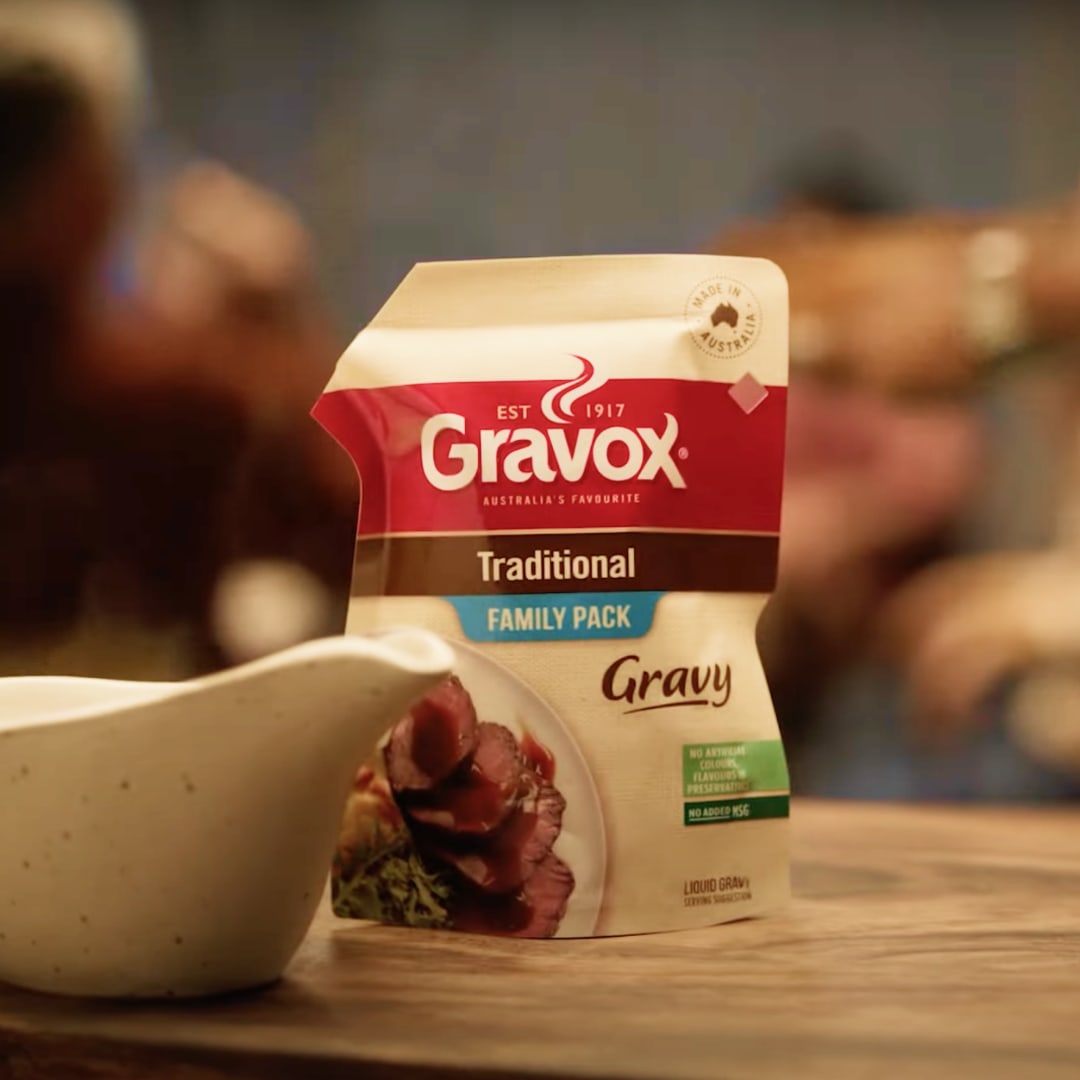 A packet of Gravox Traditional Gravy.