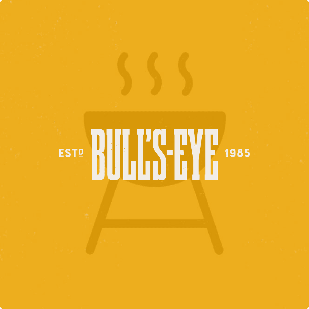 En gul flise af en kulgrill.