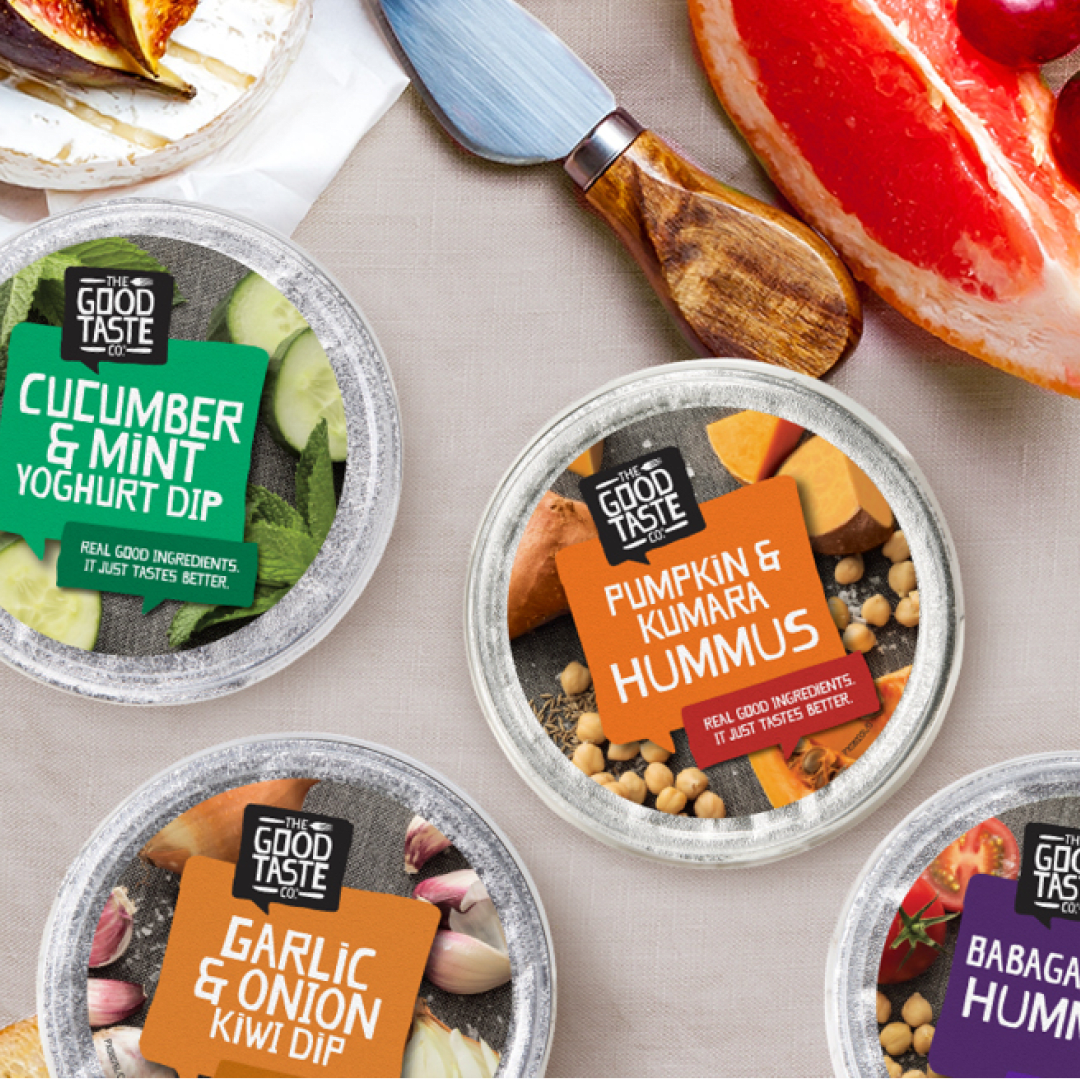 A selection of Good Taste Co. dips.