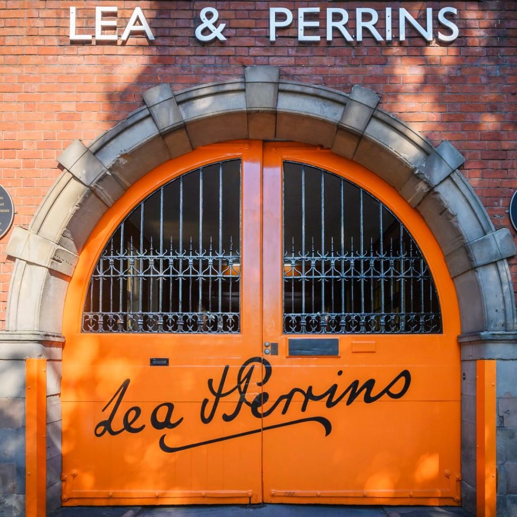 The front gates at the Lea and Perrins factory.