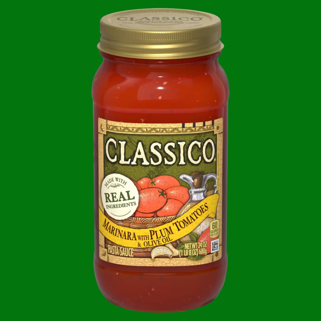 Classico Marinara with Plum Tomatoes & Olive Oil Pasta Sauce. Made with Real Ingredients.