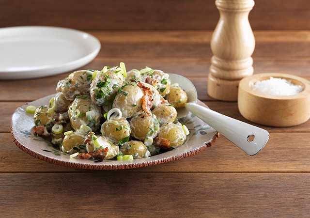 Classic potato and bacon salad