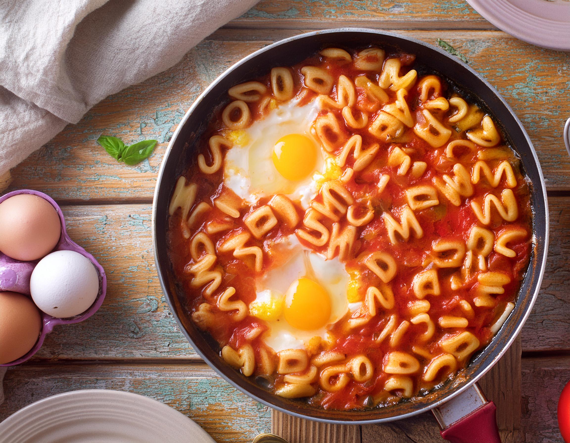Alphabetti shakshuka