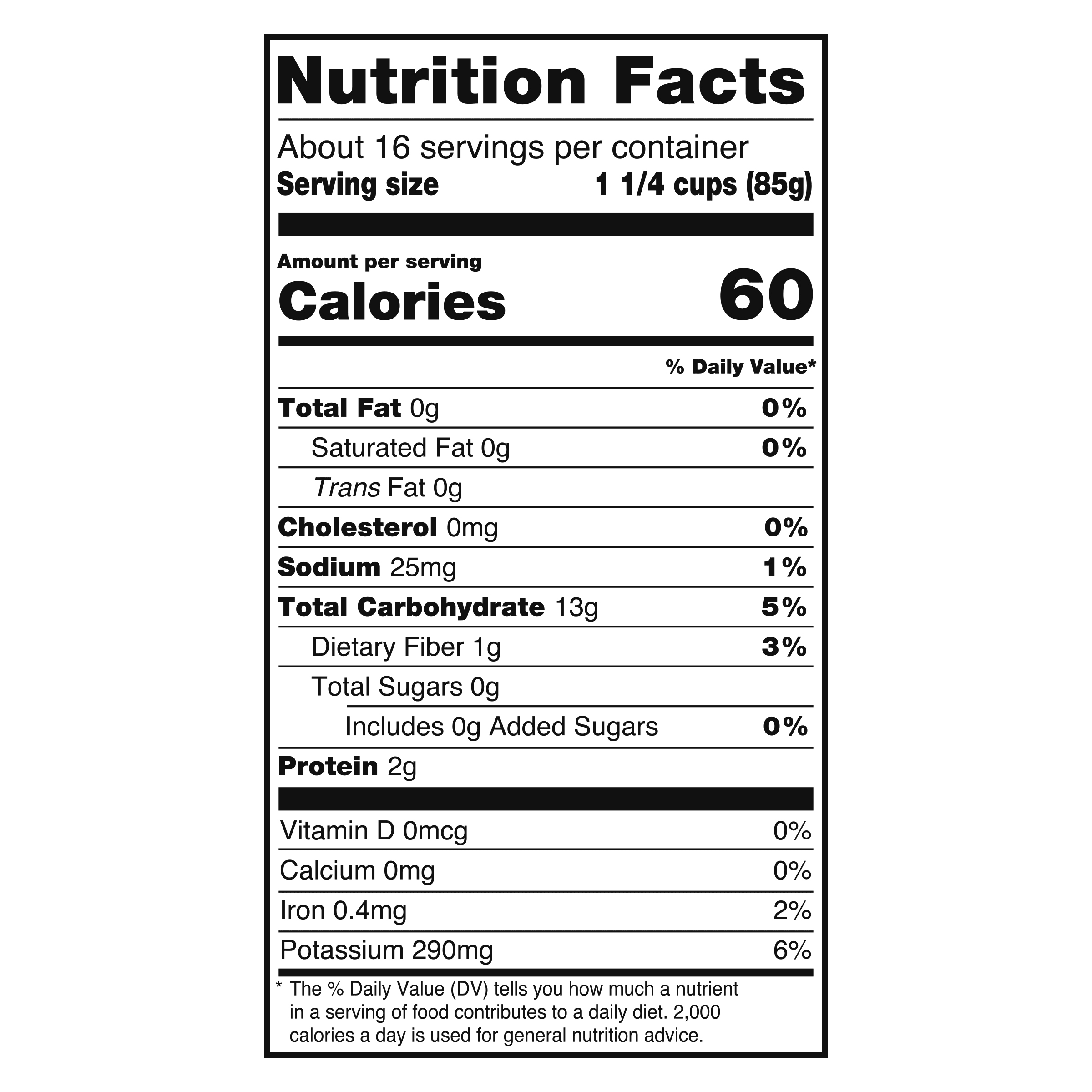 Nutrition info for this product.