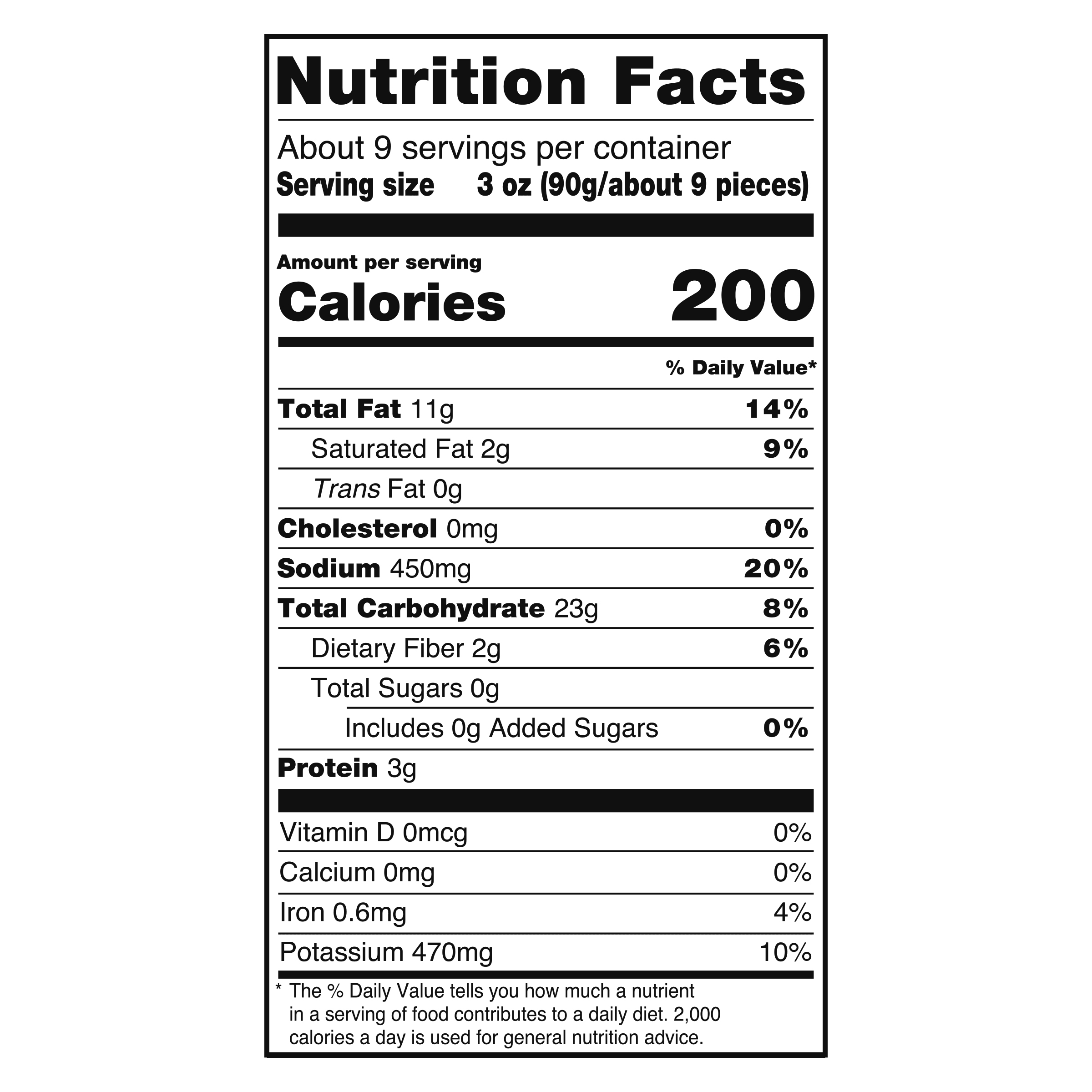 Nutrition info for this product.