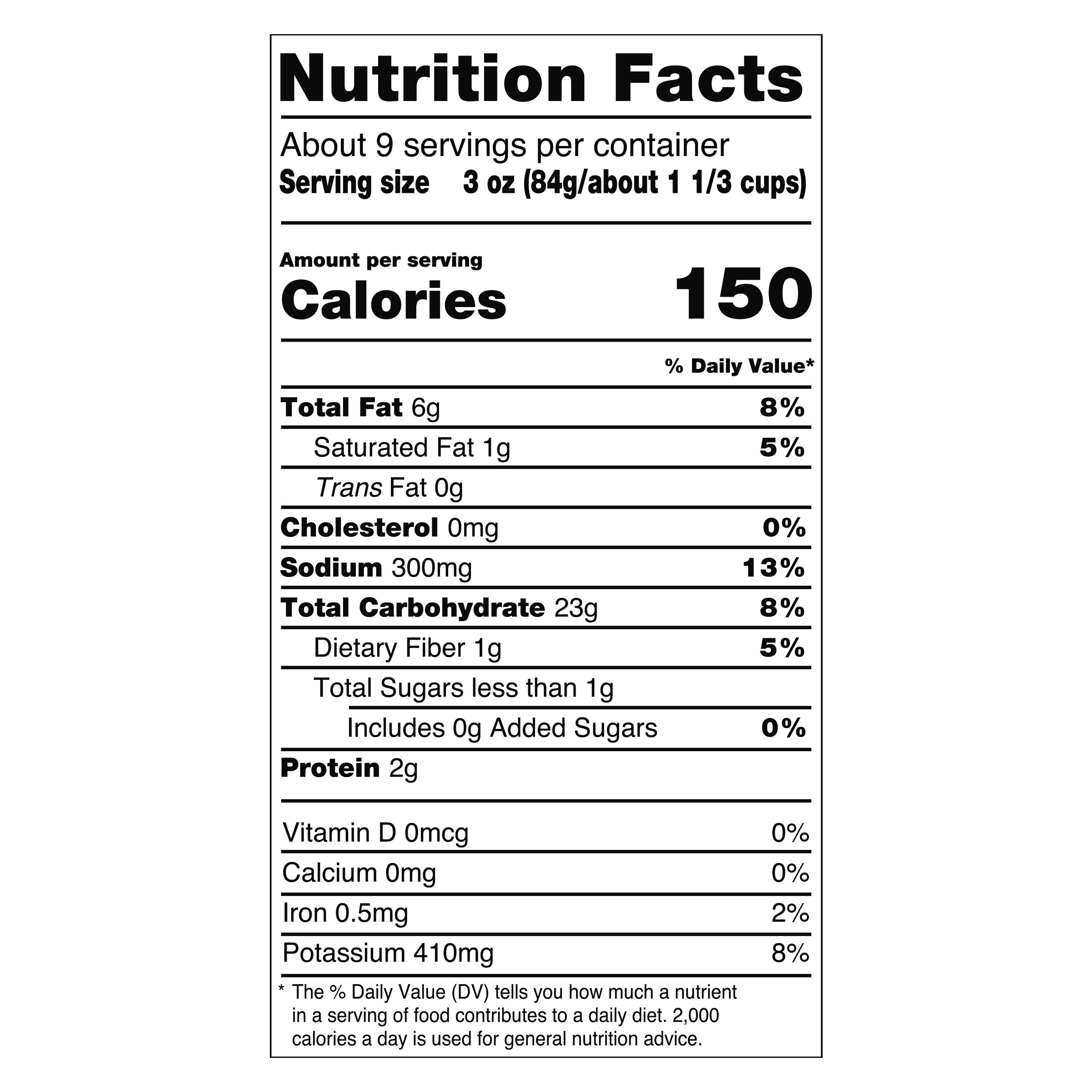 Nutrition info for this product.