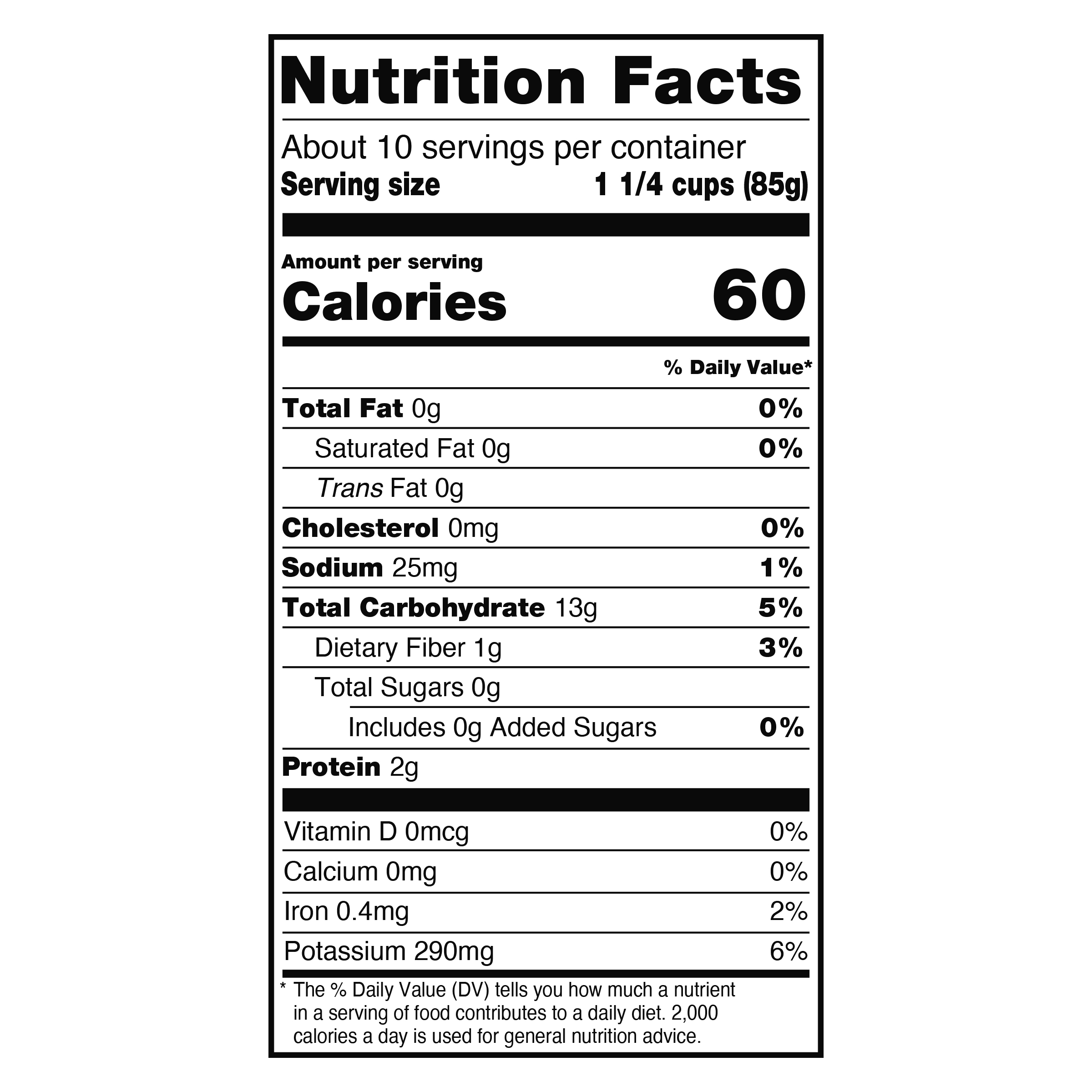 Nutrition info for this product.