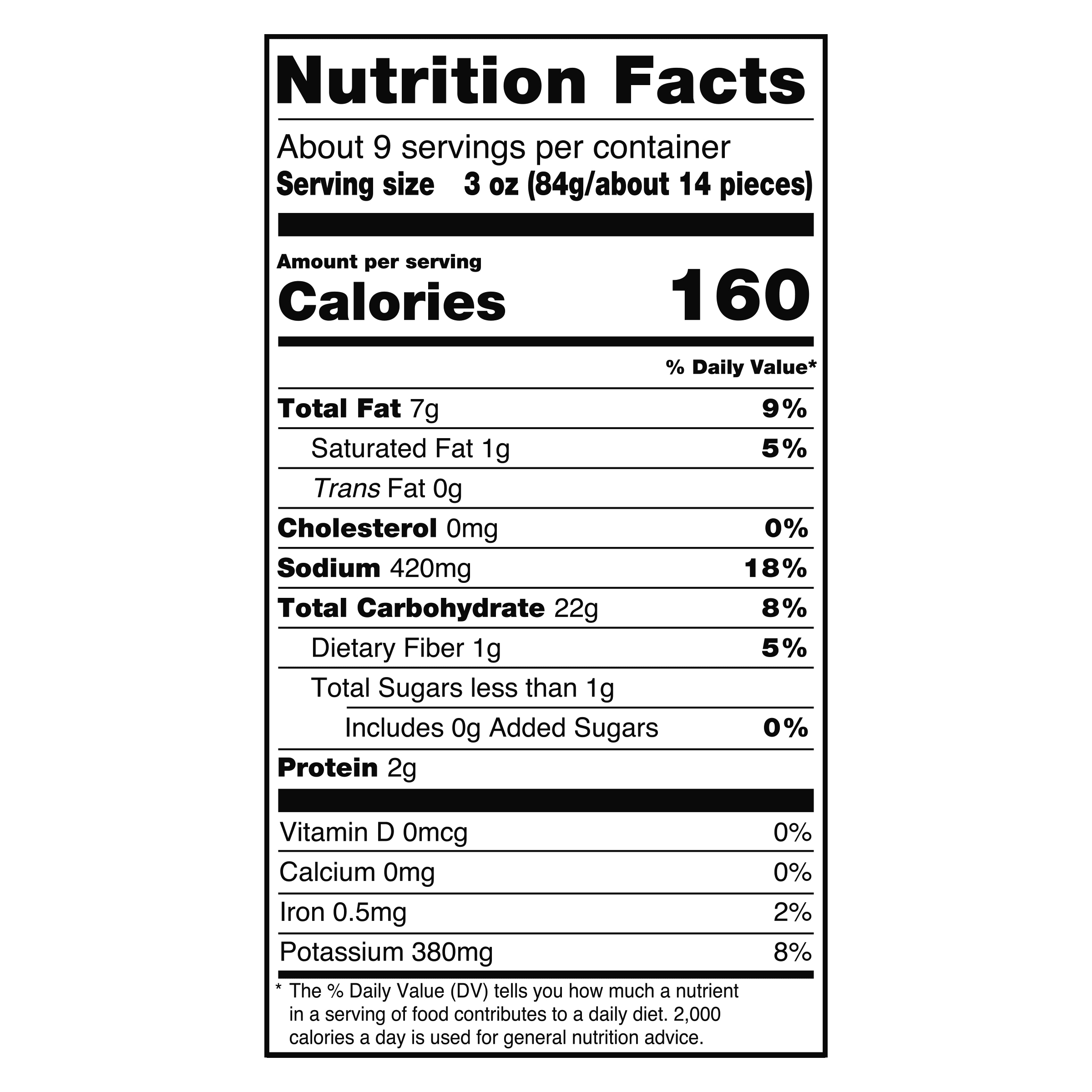 Nutrition info for this product.