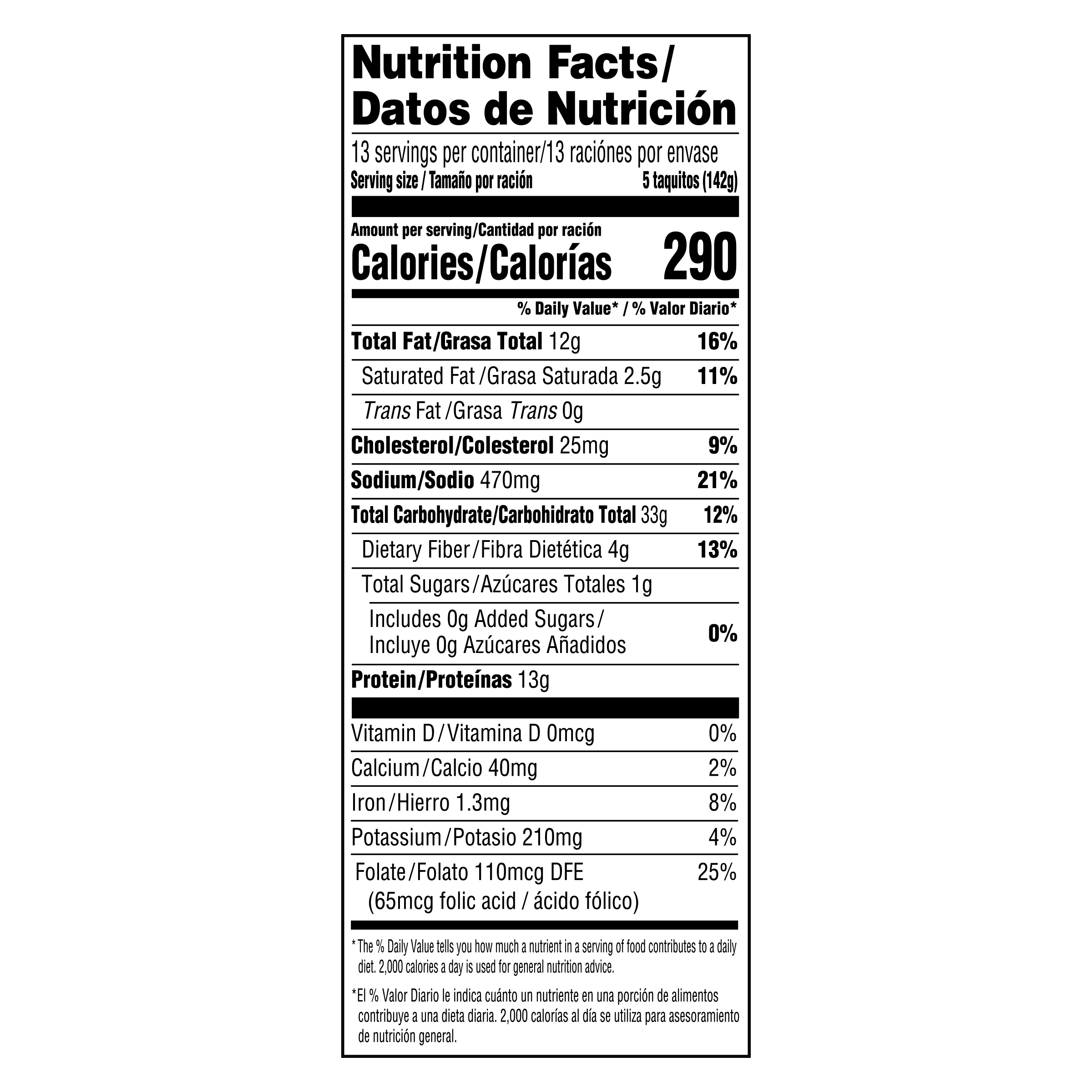 Nutrition info for this product.