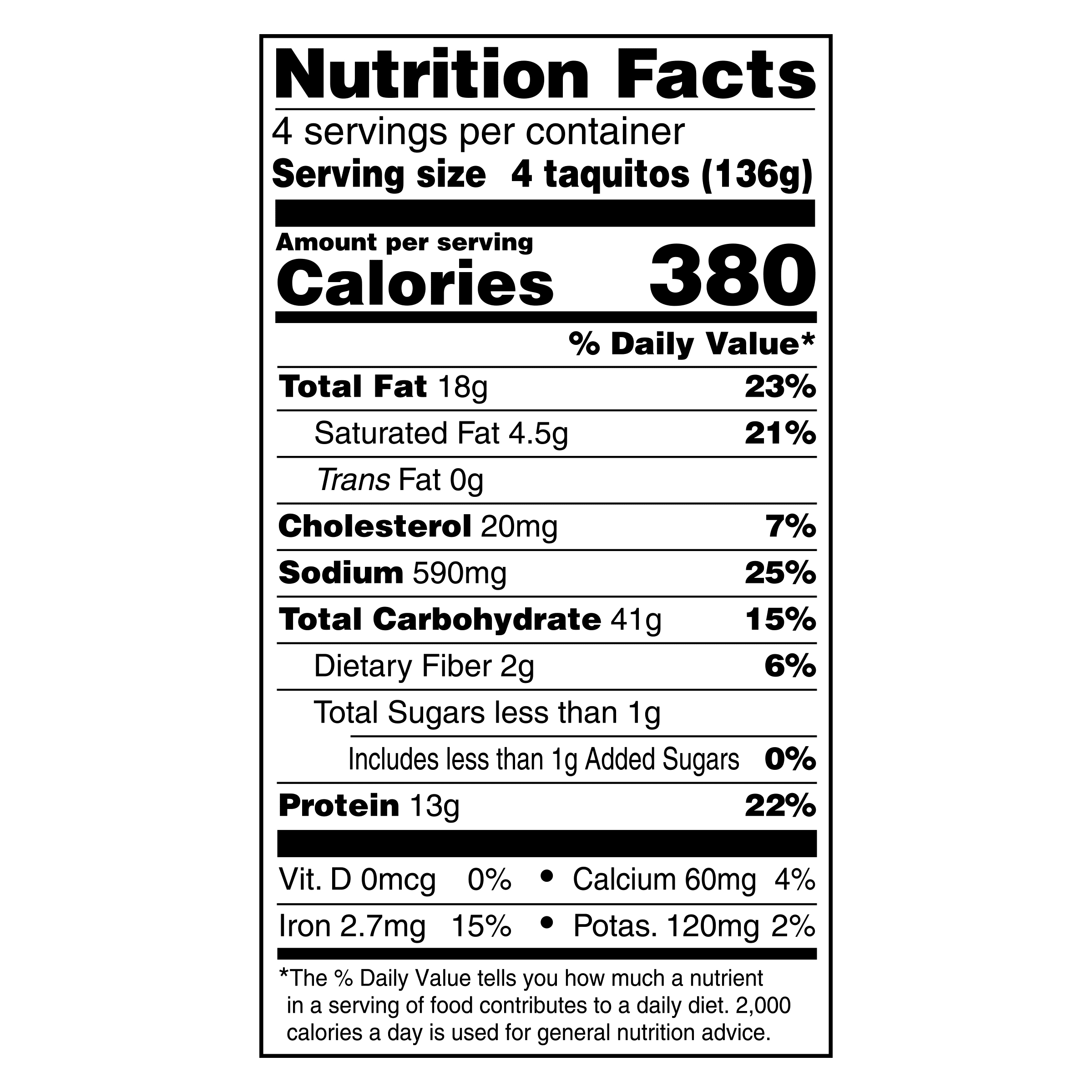 Nutrition info for this product.