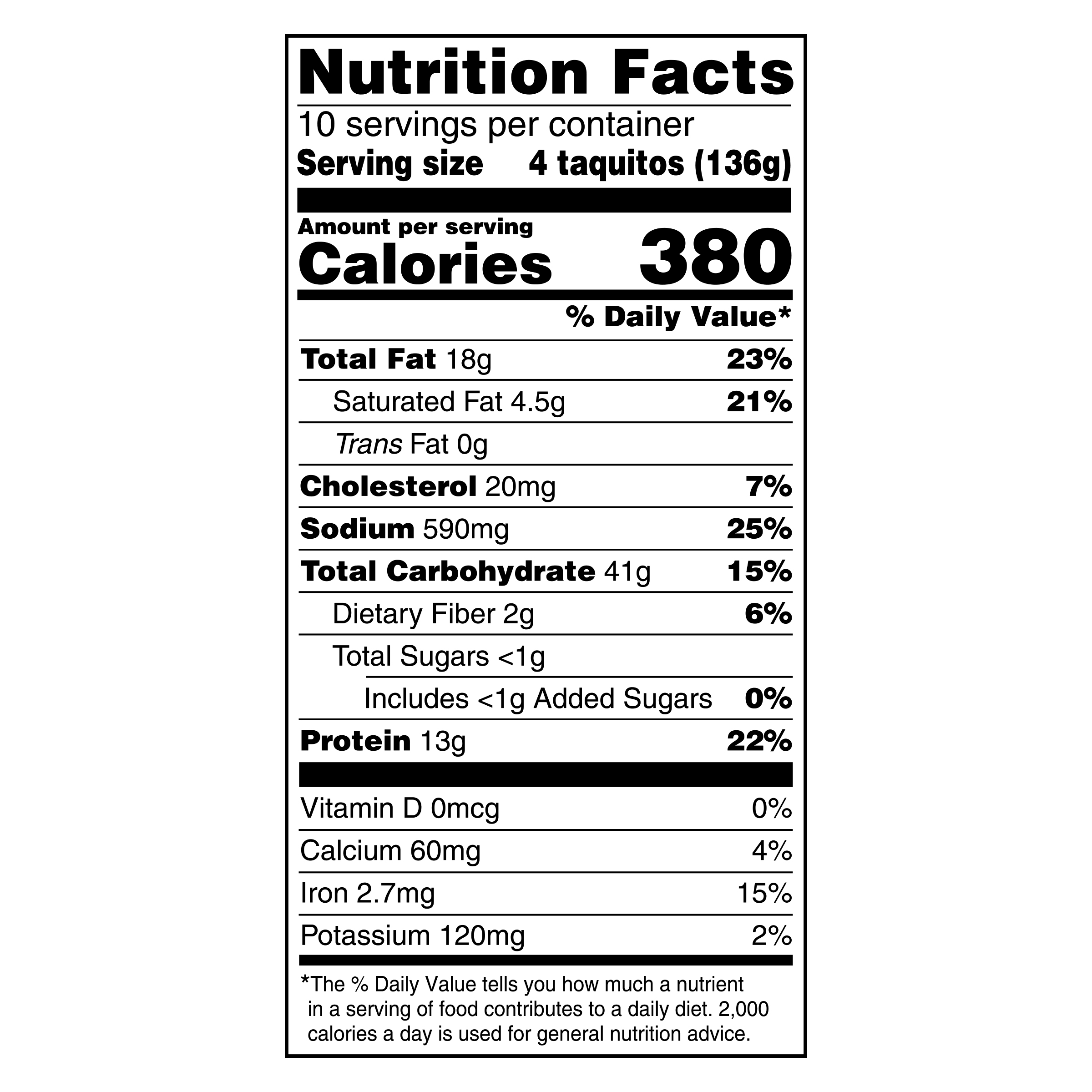 Nutrition info for this product.