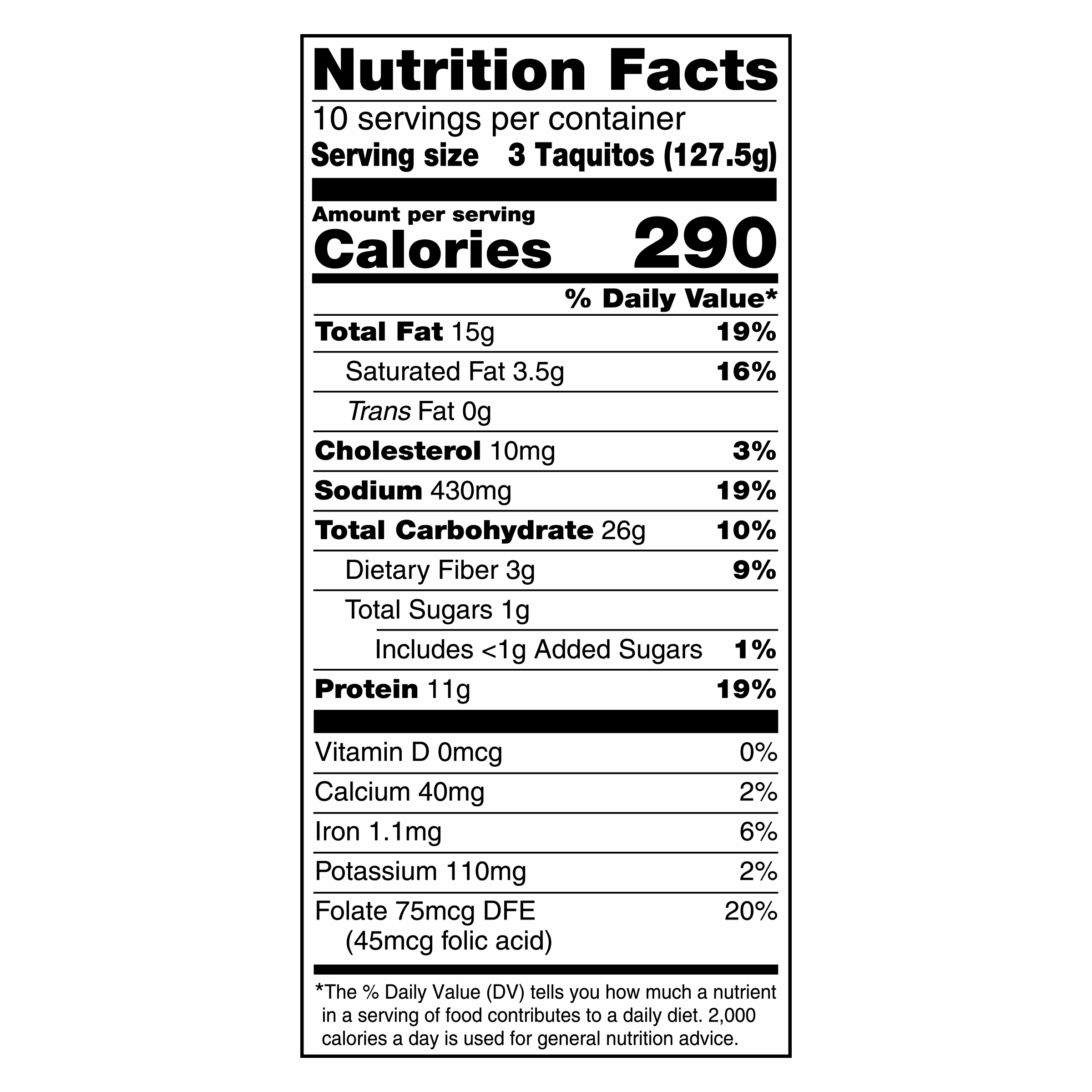 Nutrition info for this product.