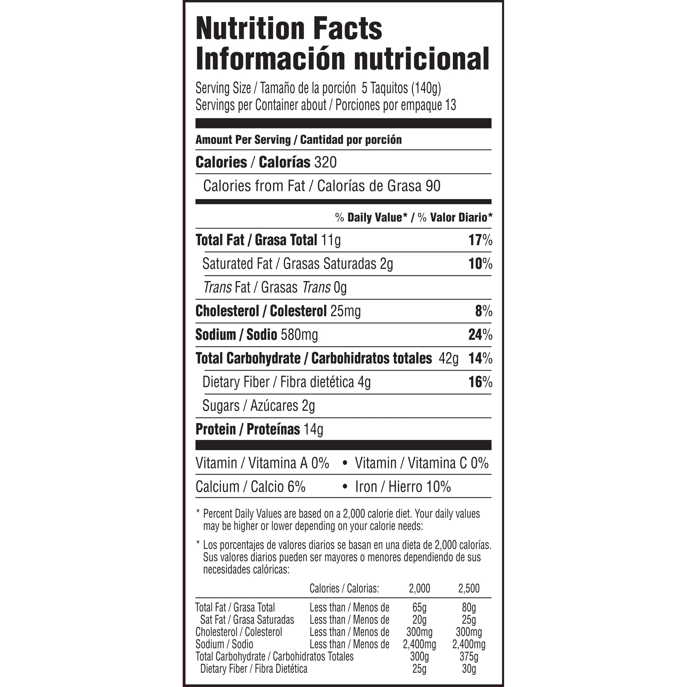 Nutrition info for this product.