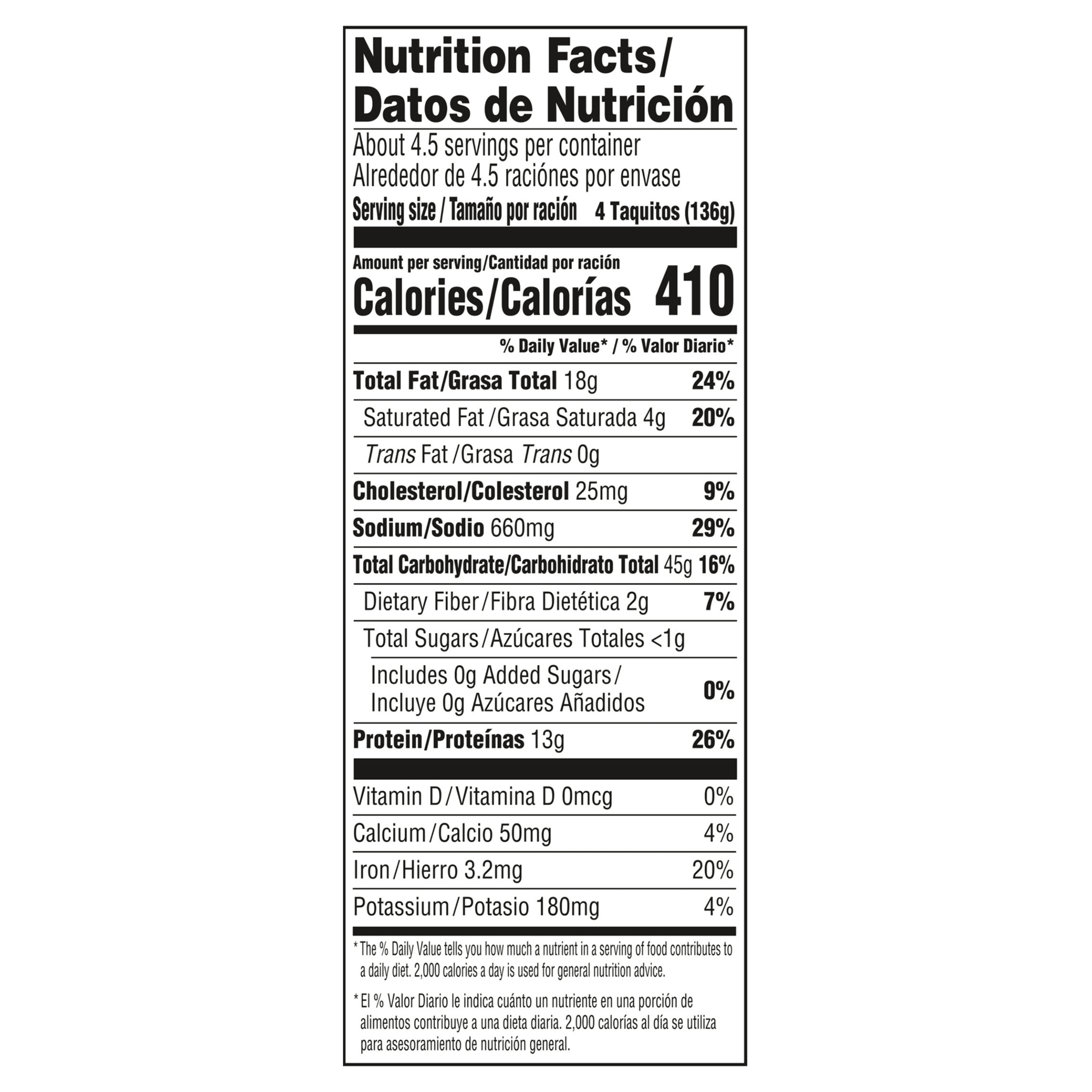 Nutrition info for this product.