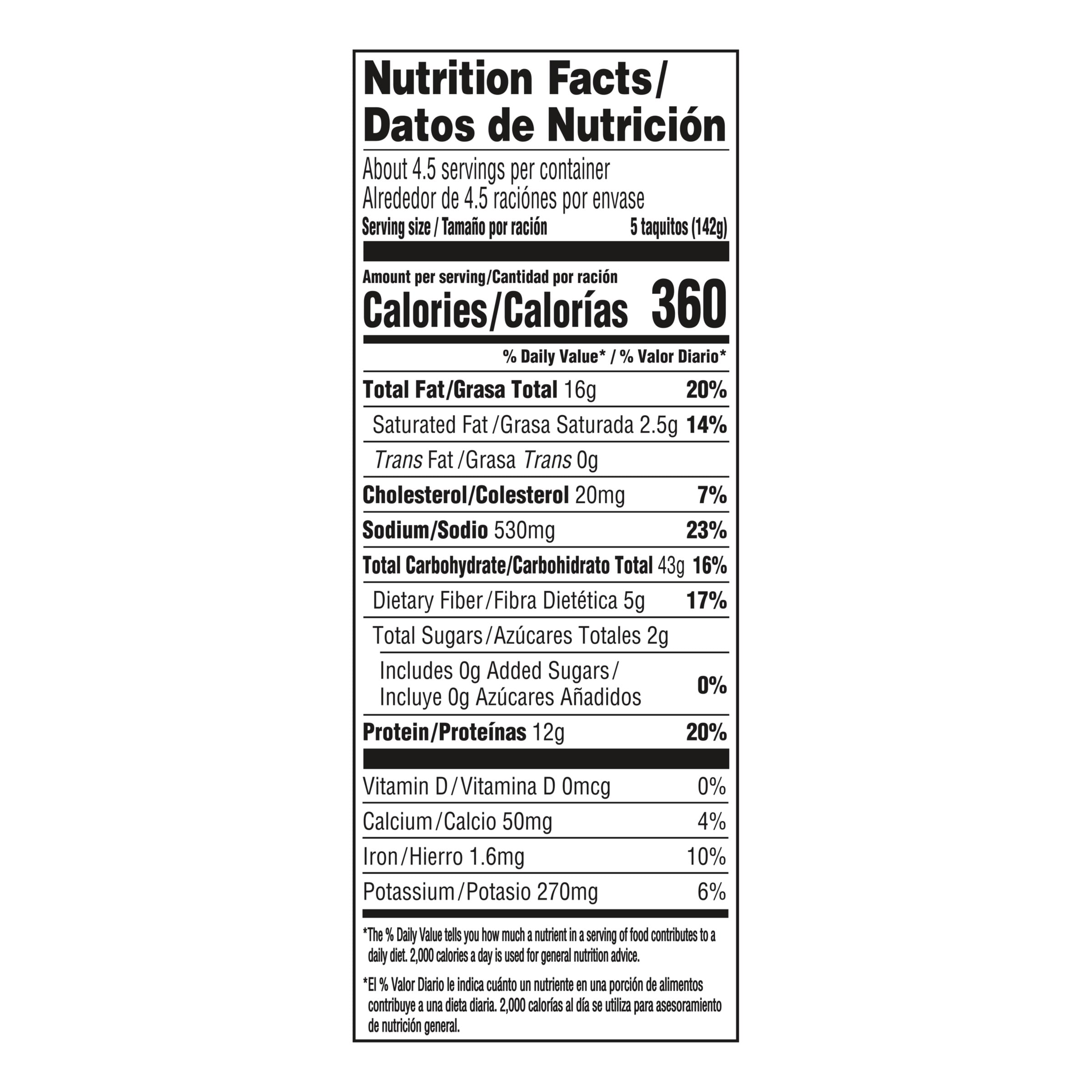 Nutrition info for this product.