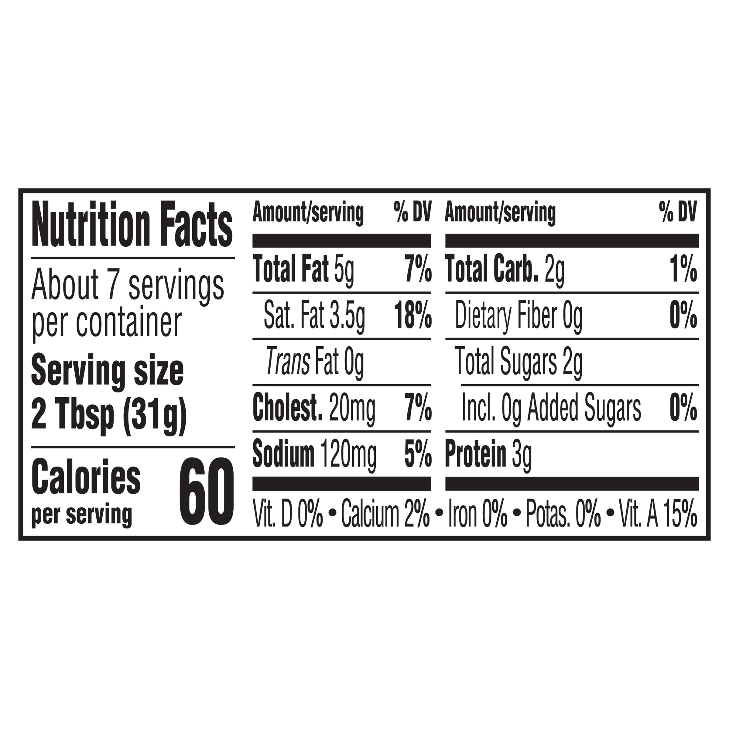 Nutrition info for this product.