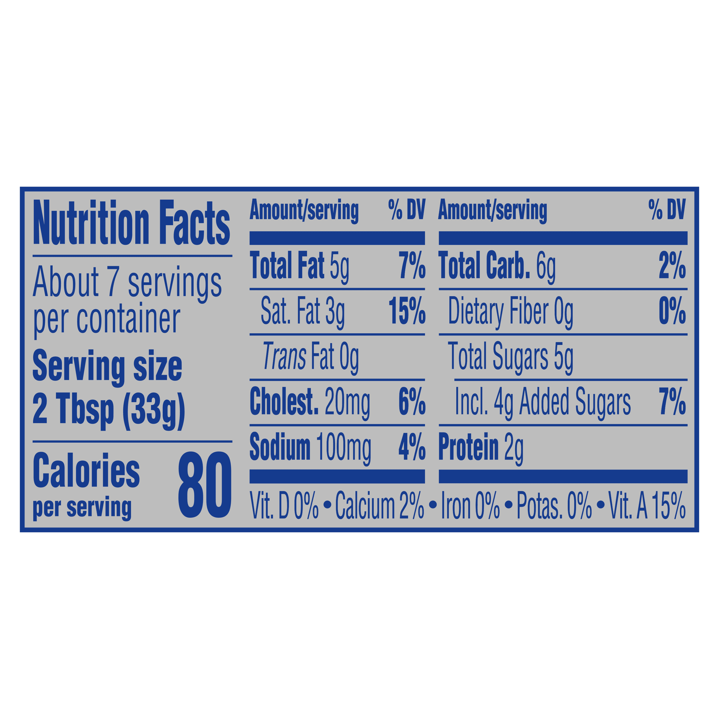Nutrition info for this product.