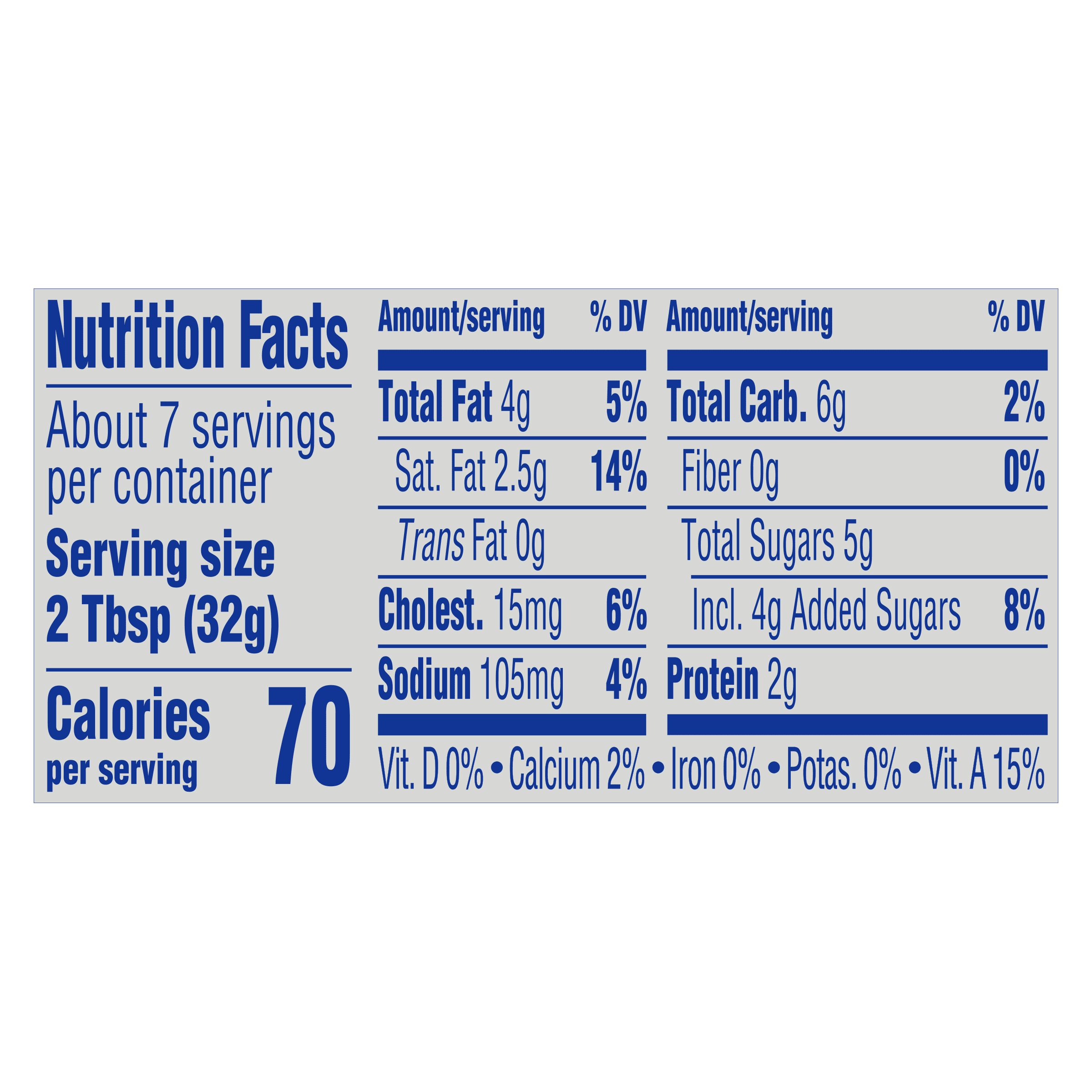 Nutrition info for this product.