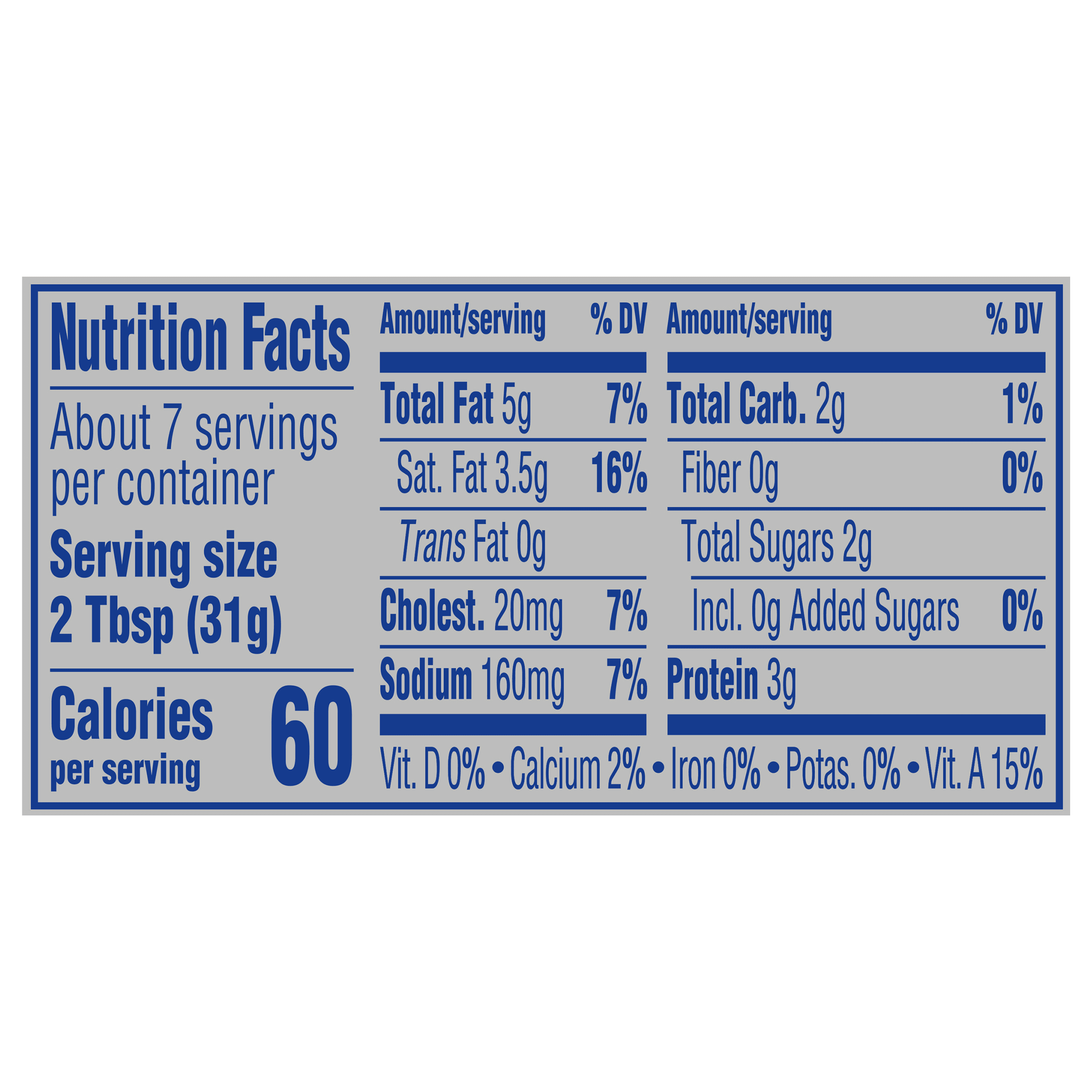 Nutrition info for this product.