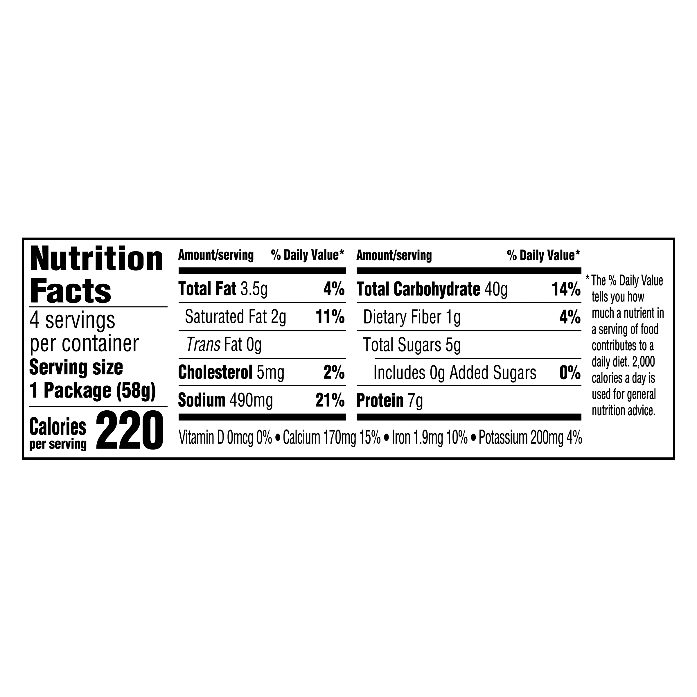 Nutrition info for this product.