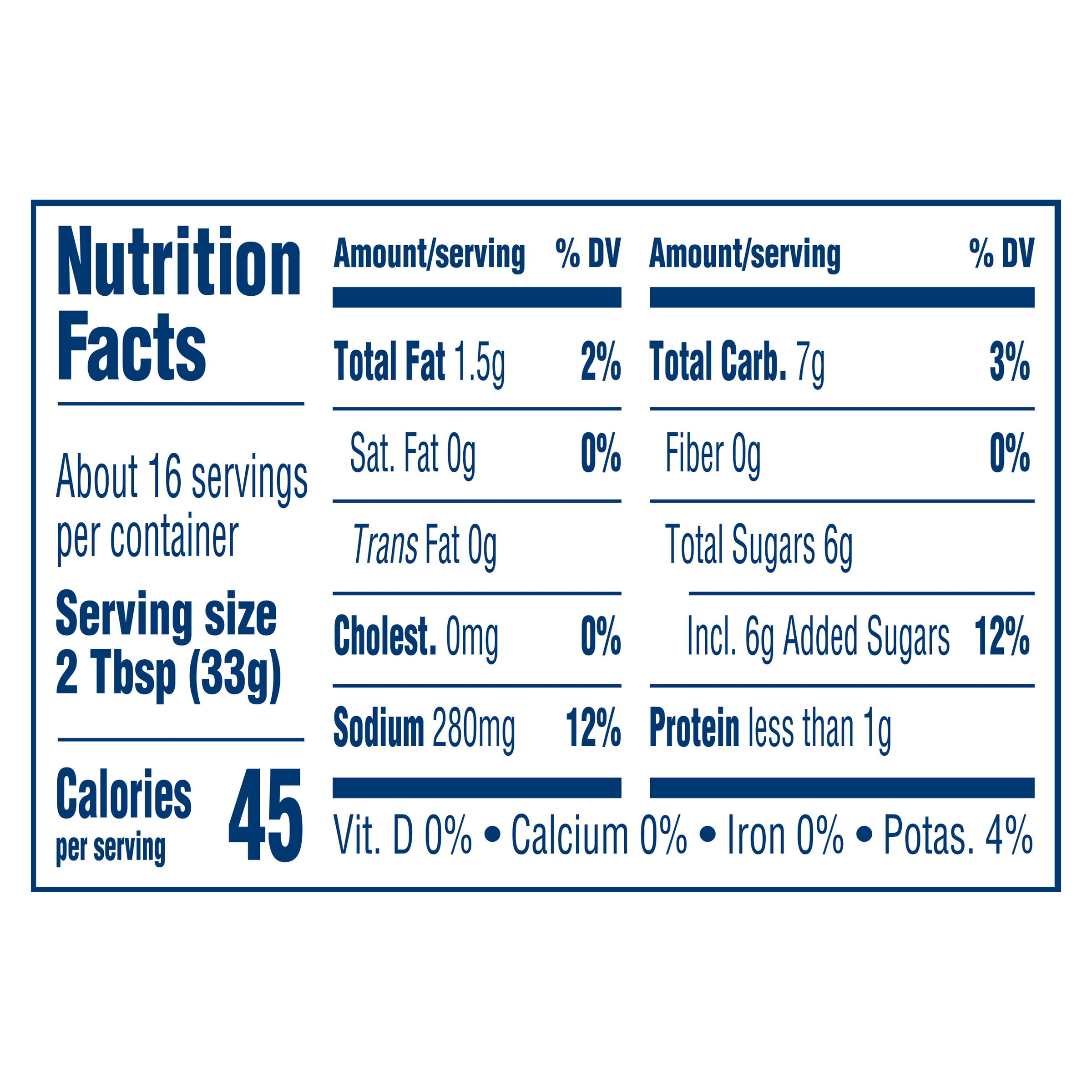 Nutrition info for this product.