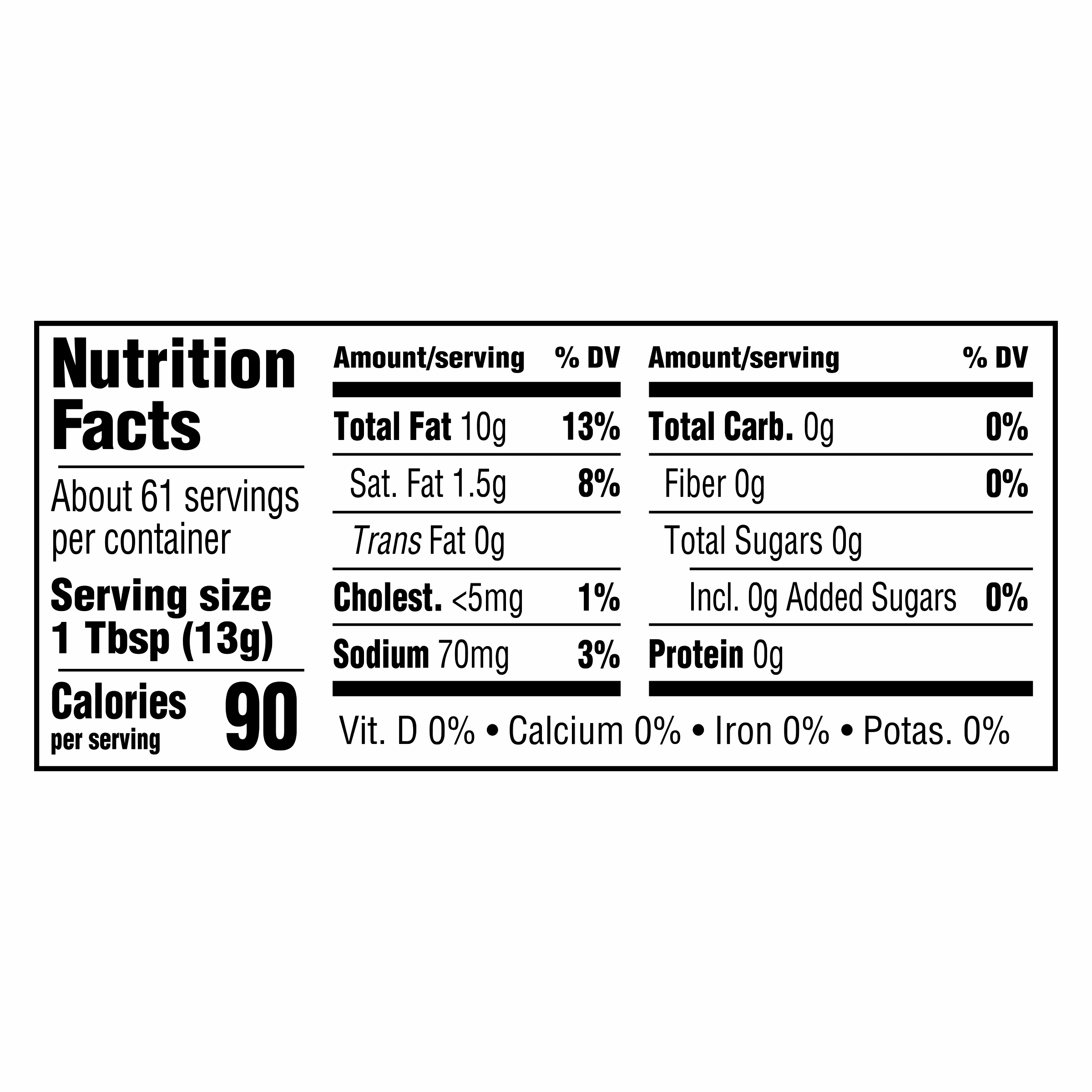 Nutrition info for this product.