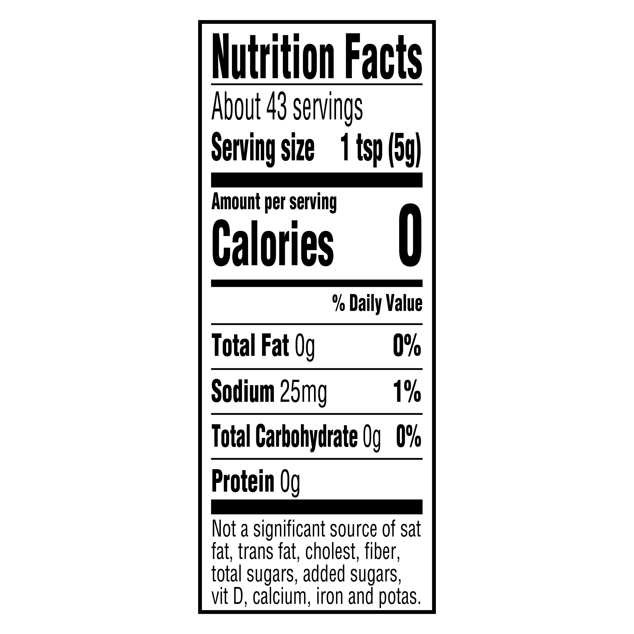 Nutrition info for this product.