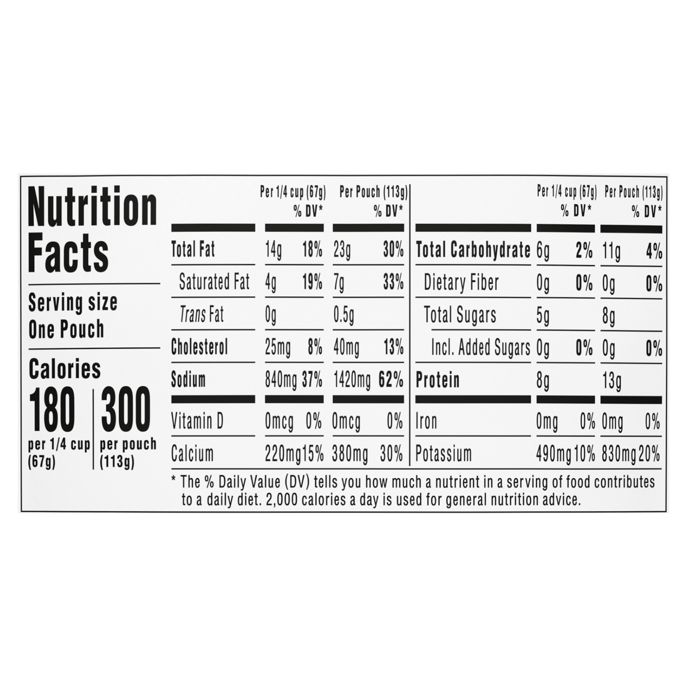 Nutrition info for this product.