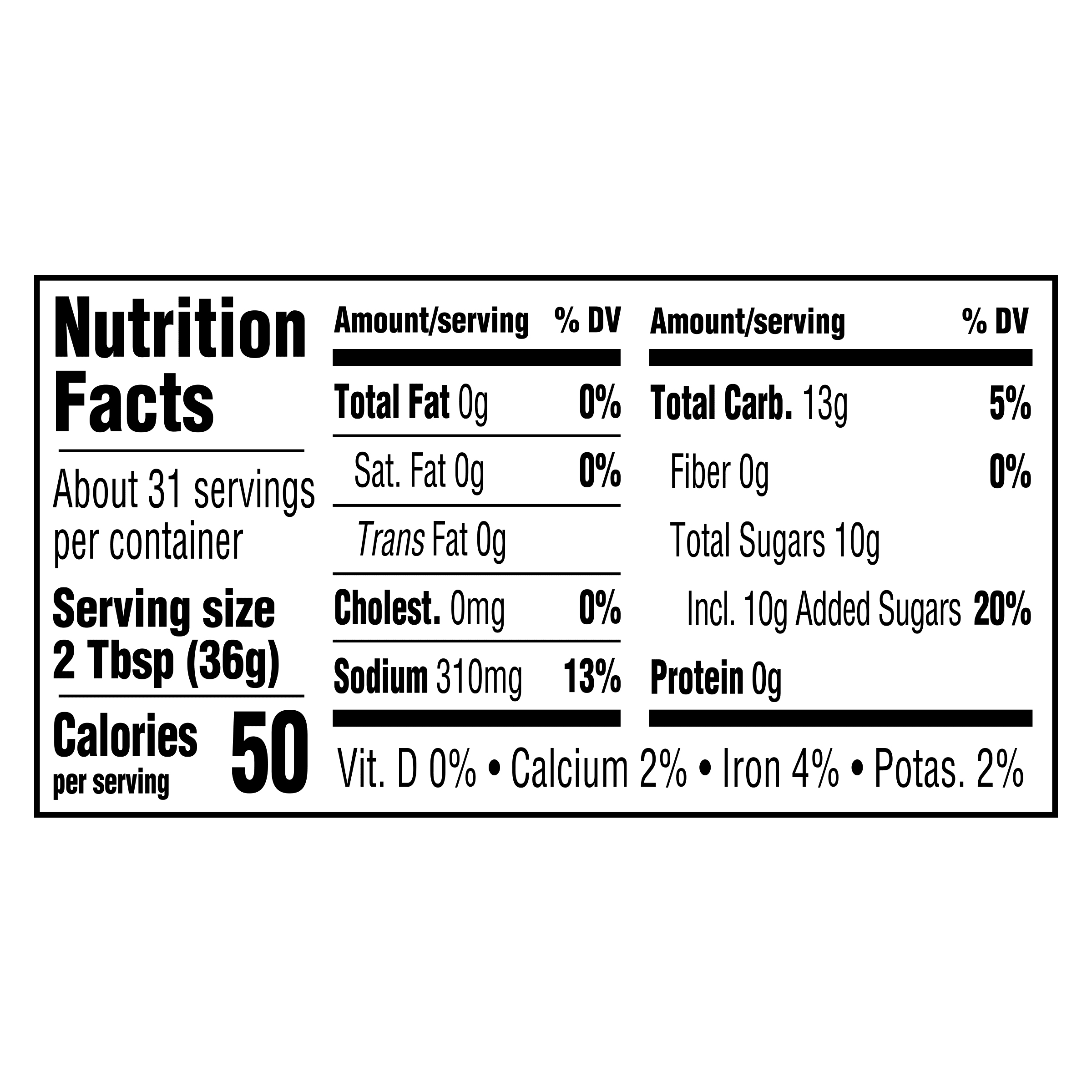 Nutrition info for this product.