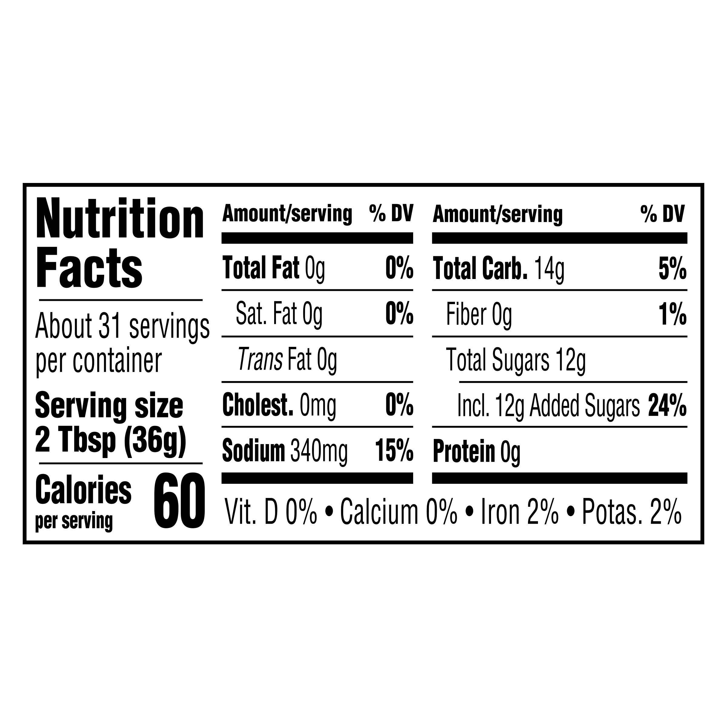 Nutrition info for this product.