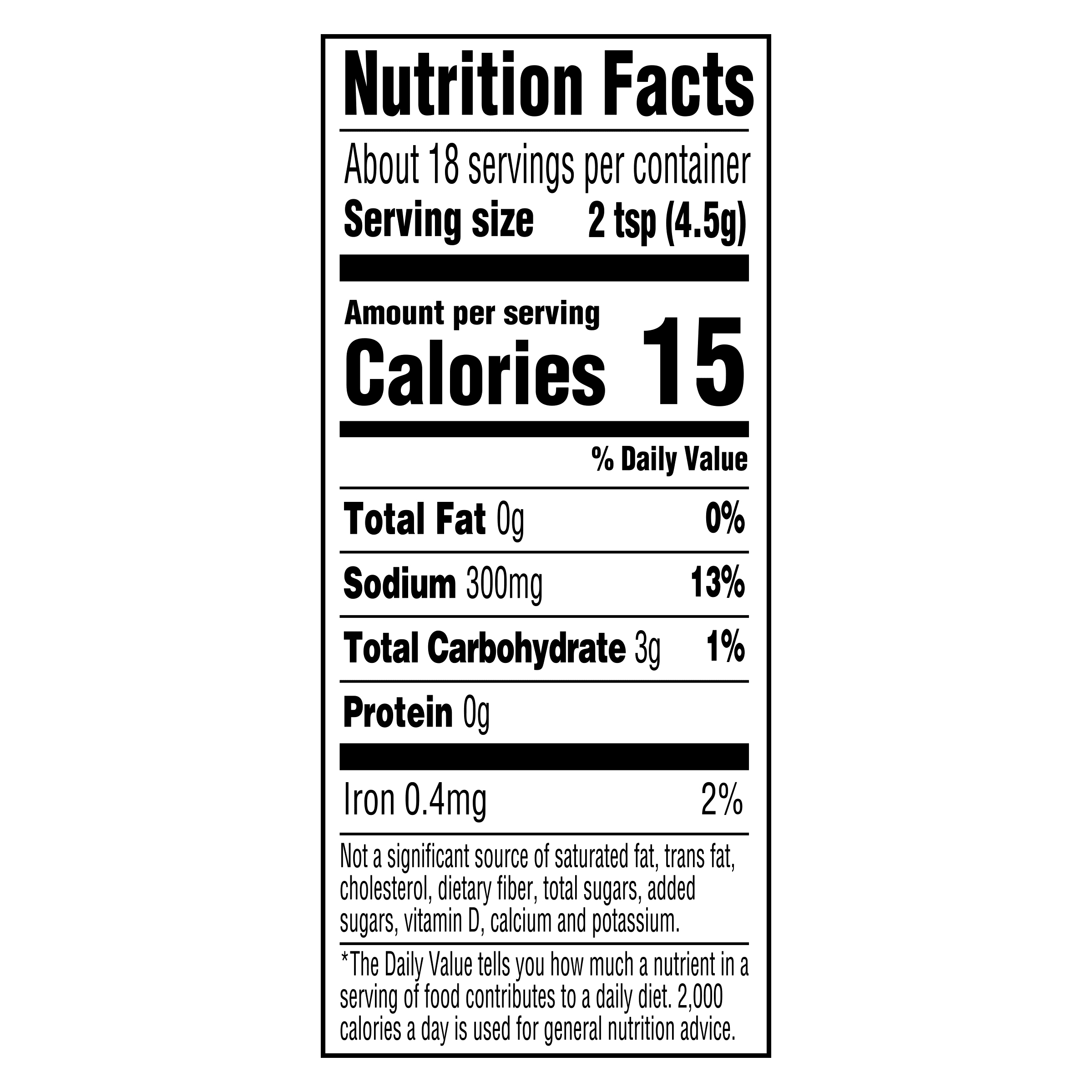 Nutrition info for this product.