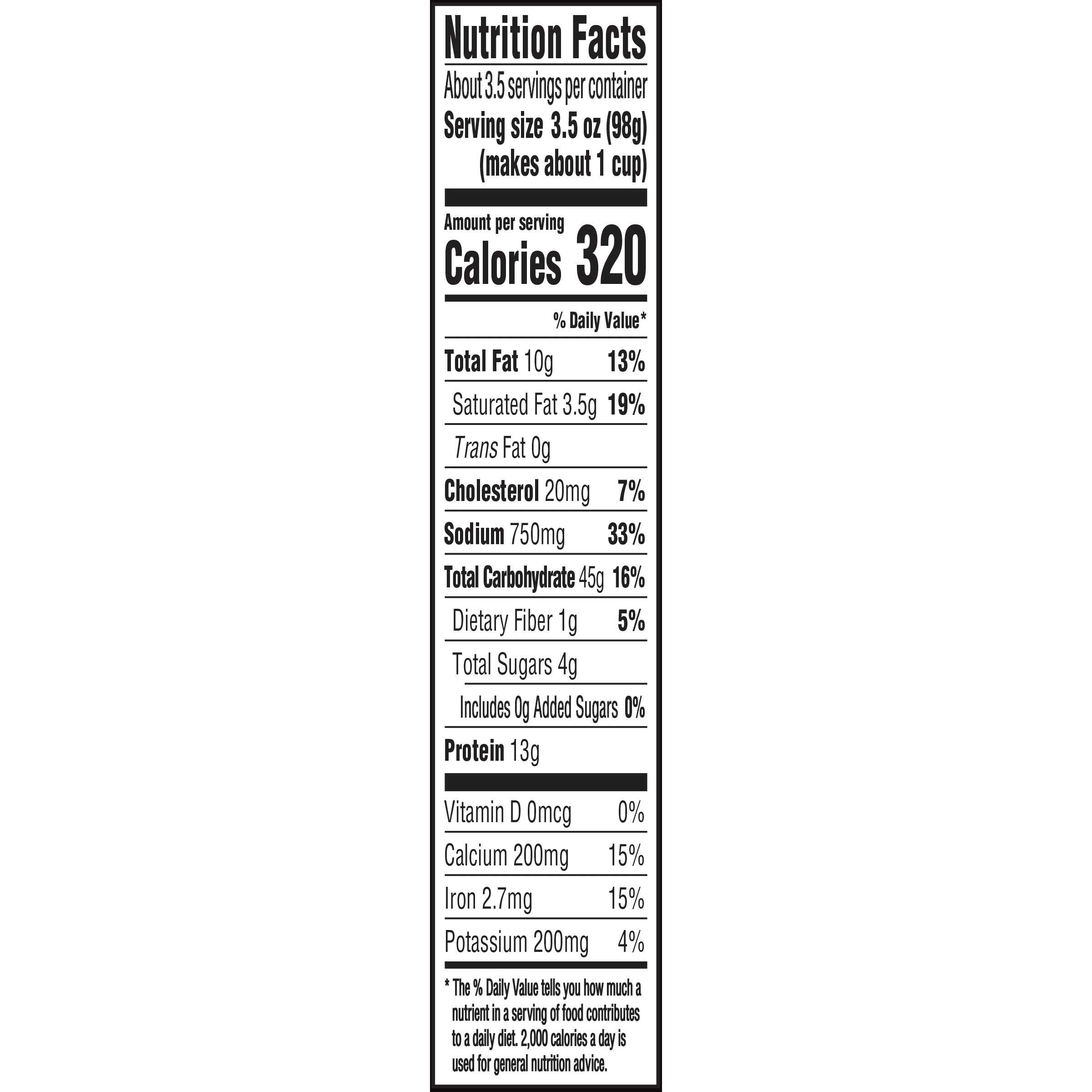 Nutrition info for this product.