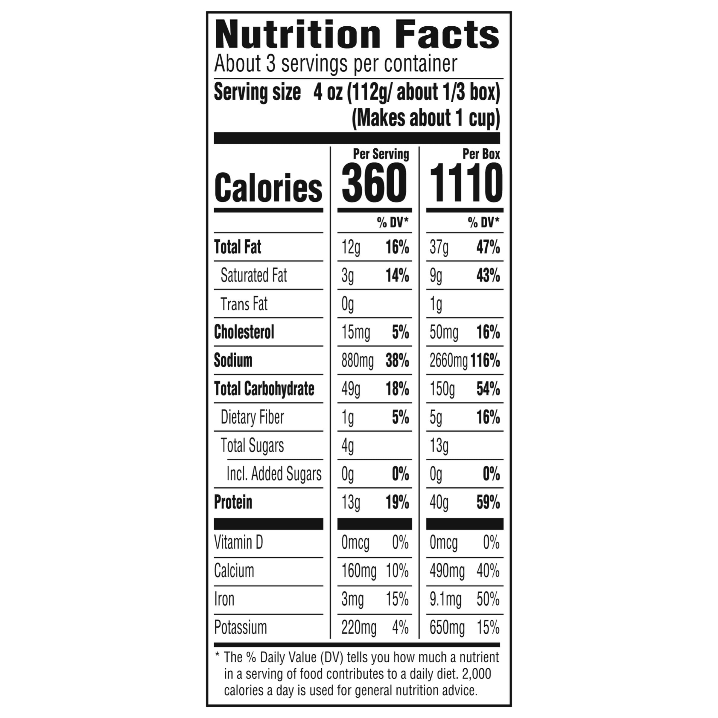 Nutrition info for this product.