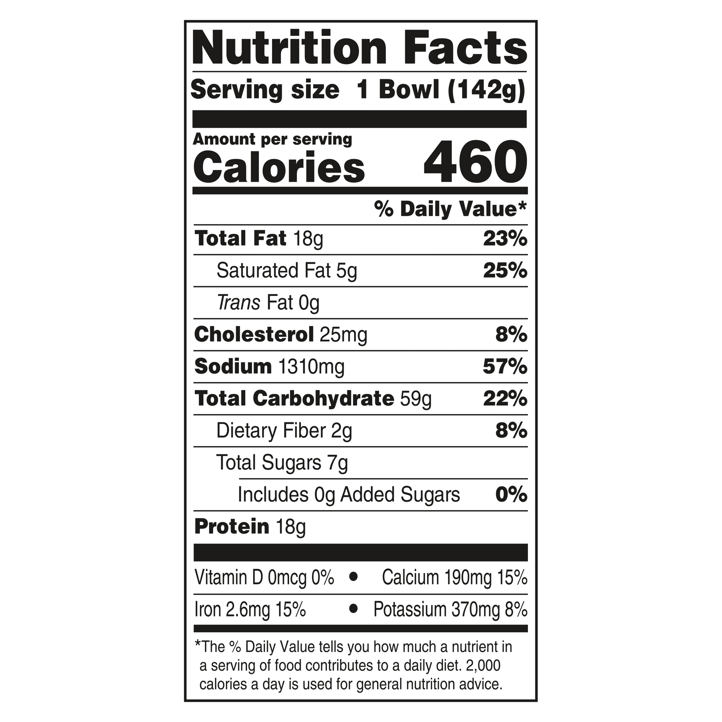 Nutrition info for this product.
