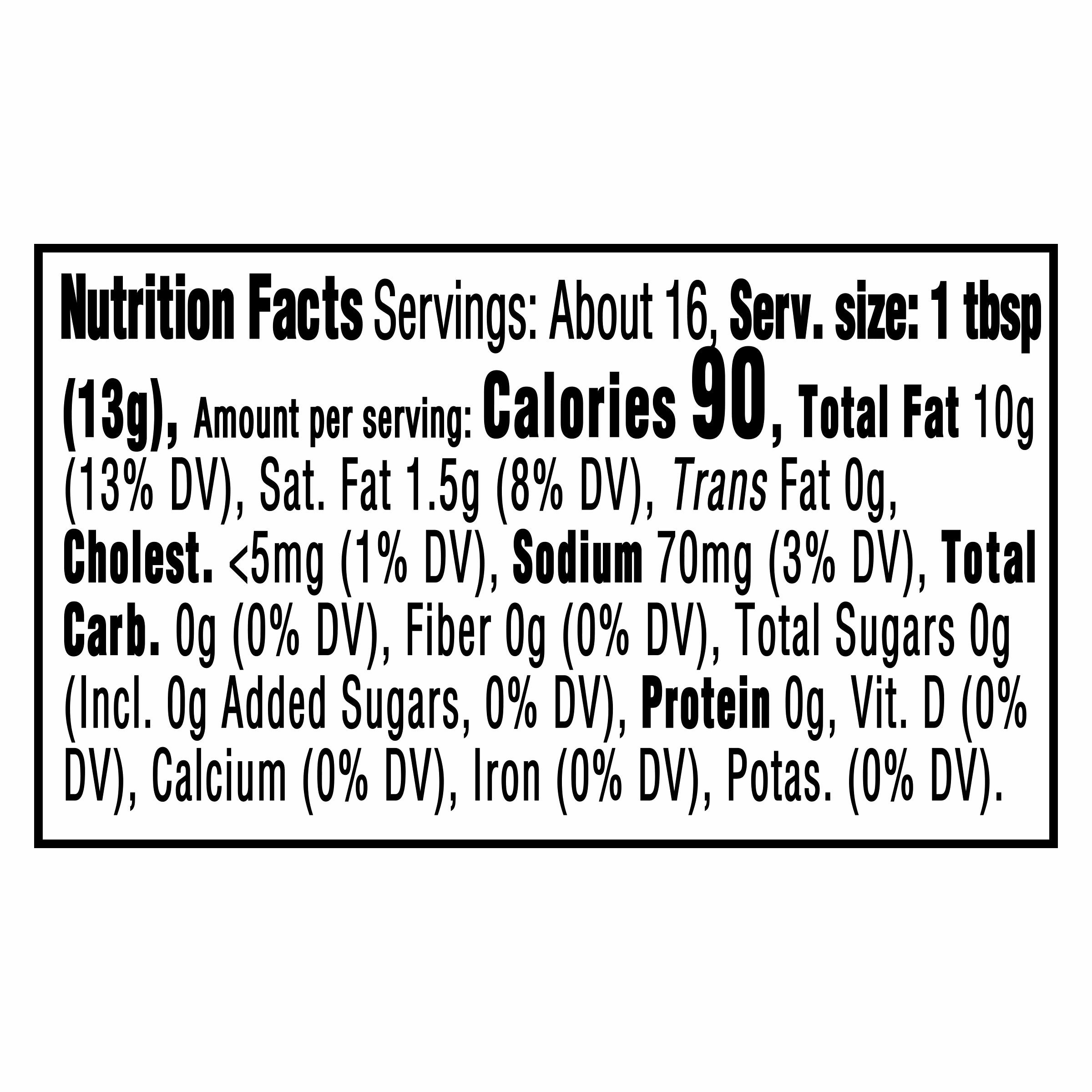 Nutrition info for this product.