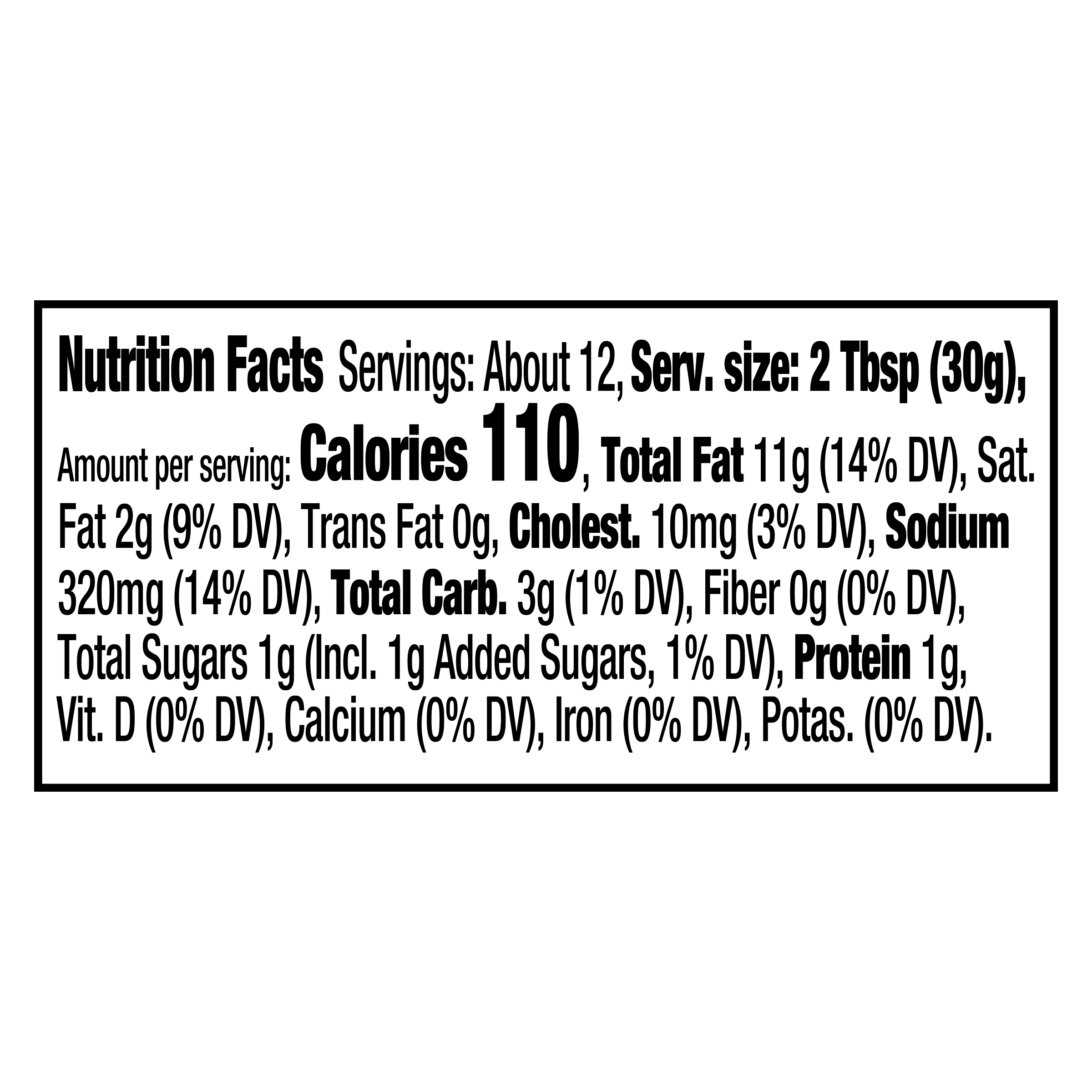 Nutrition info for this product.
