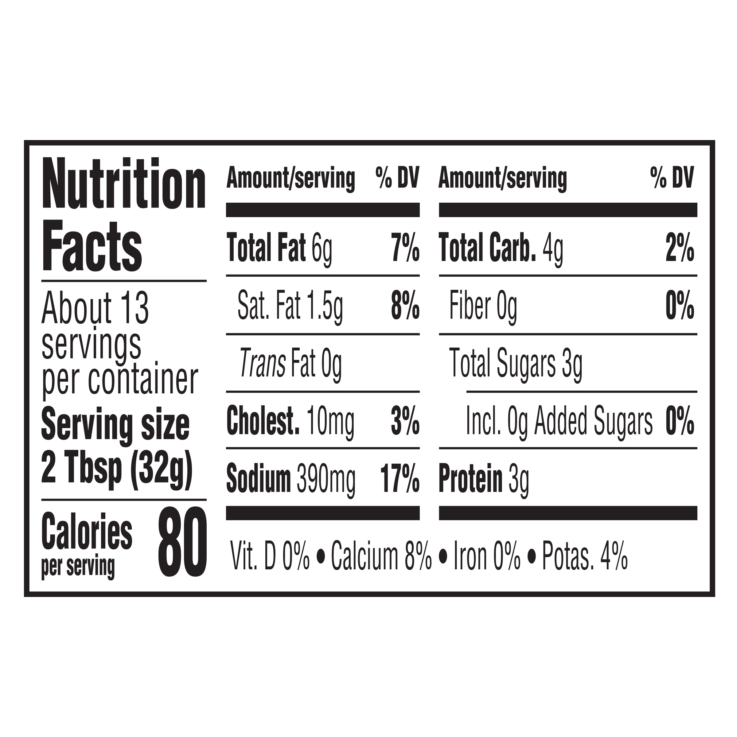 Nutrition info for this product.