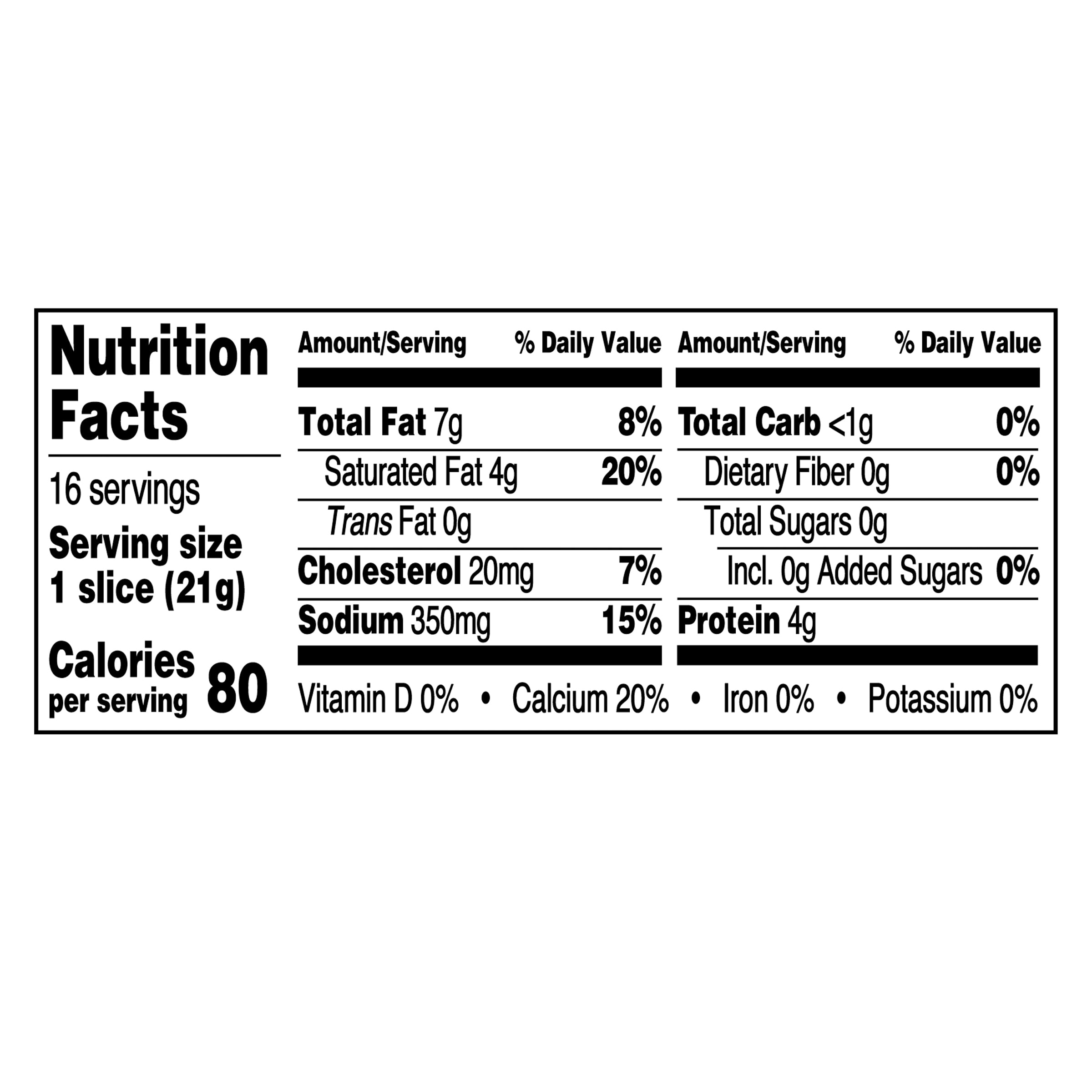 Nutrition info for this product.