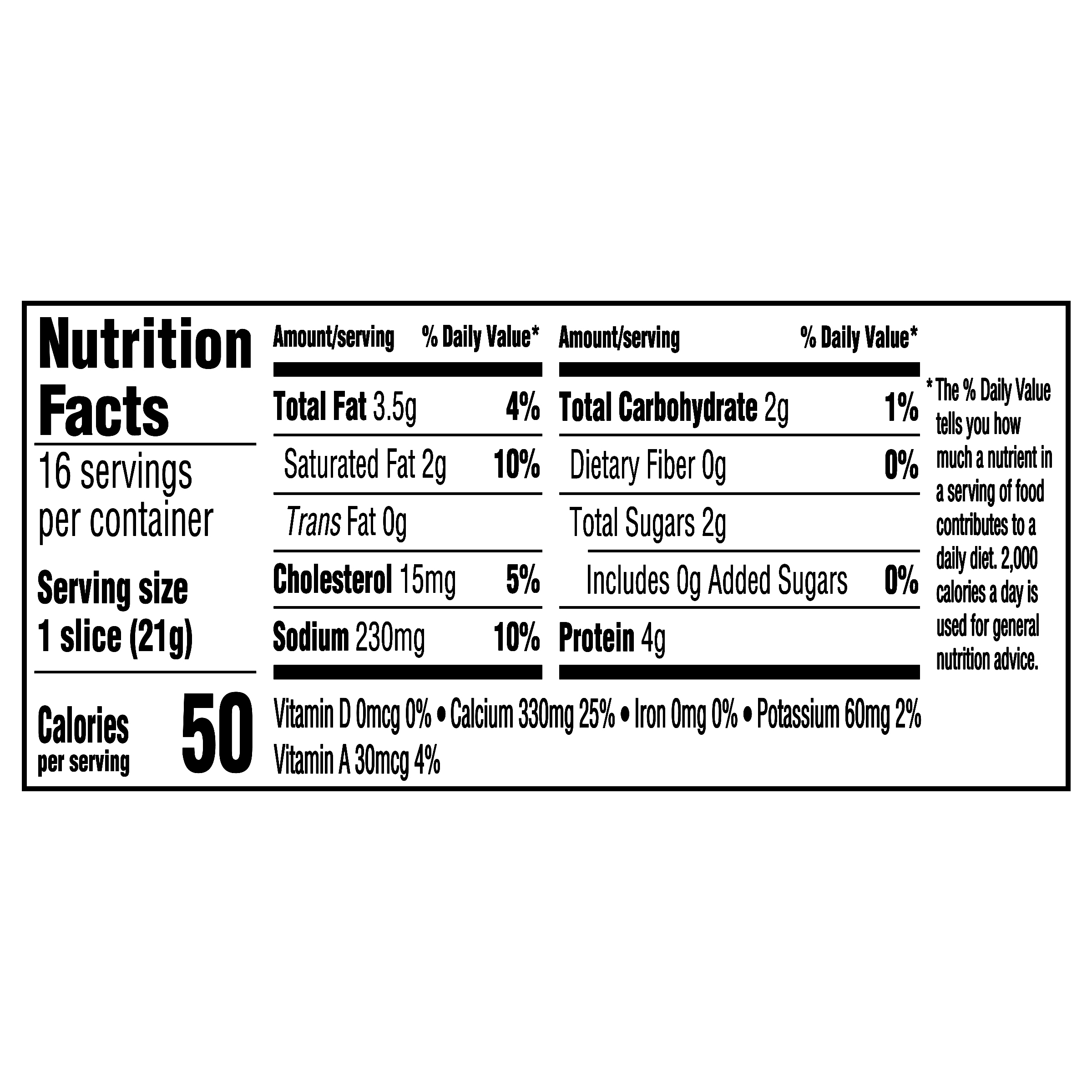 Nutrition info for this product.