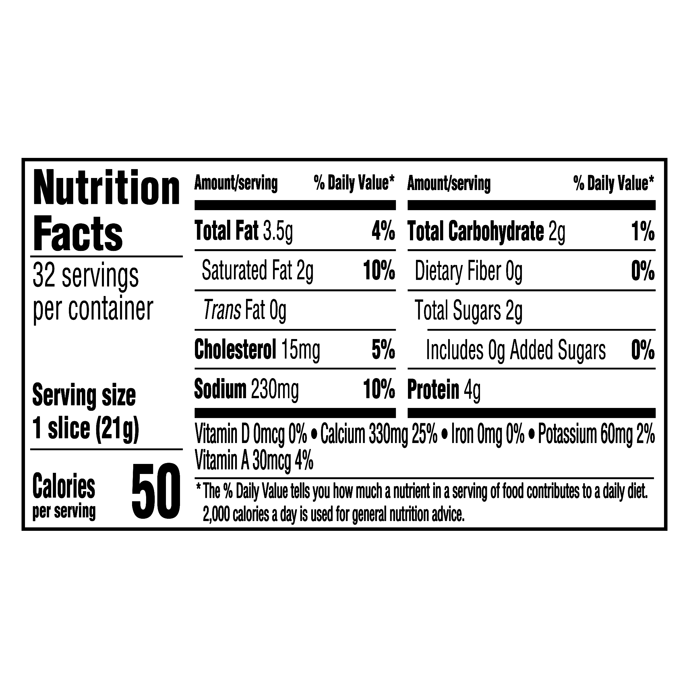 Nutrition info for this product.