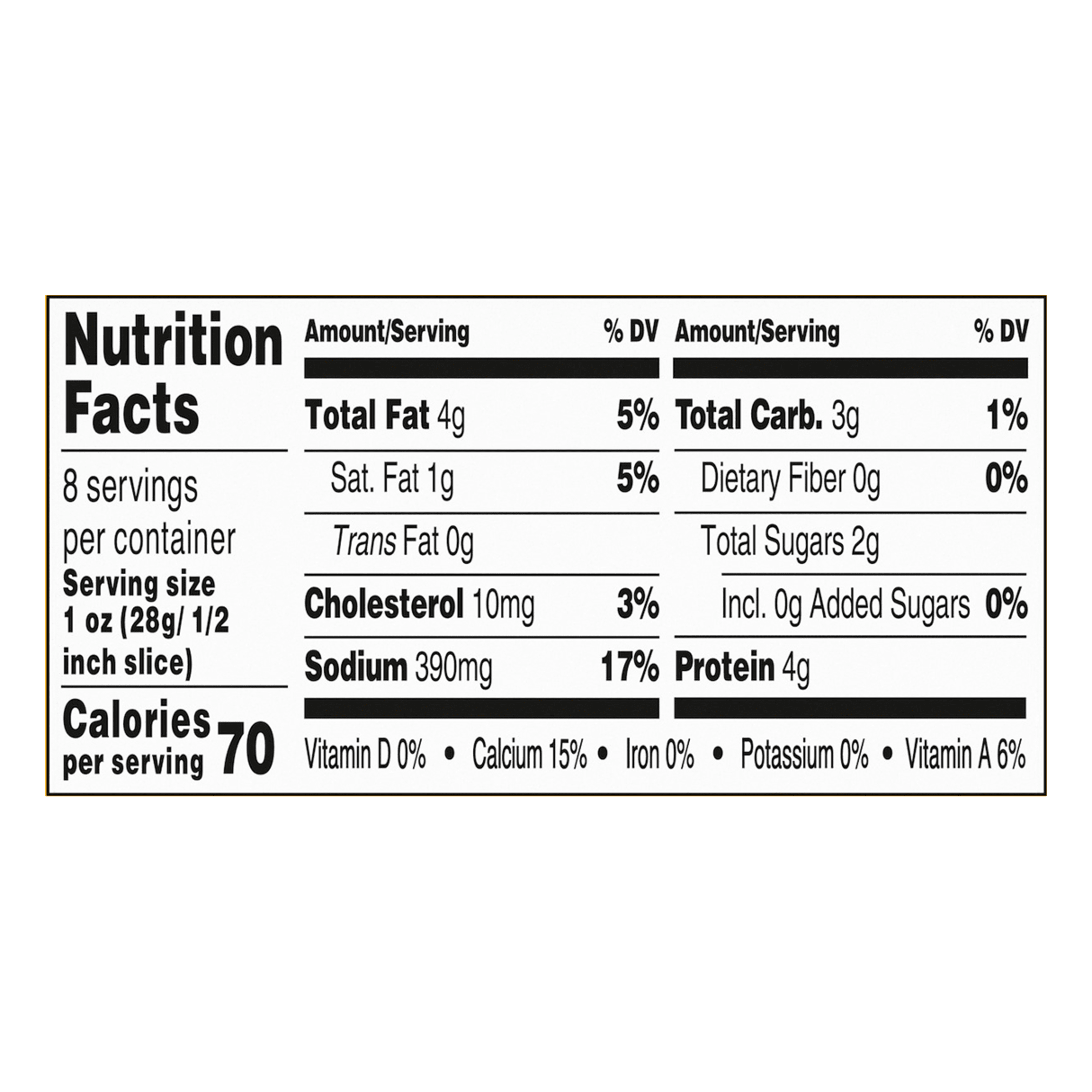 Nutrition info for this product.