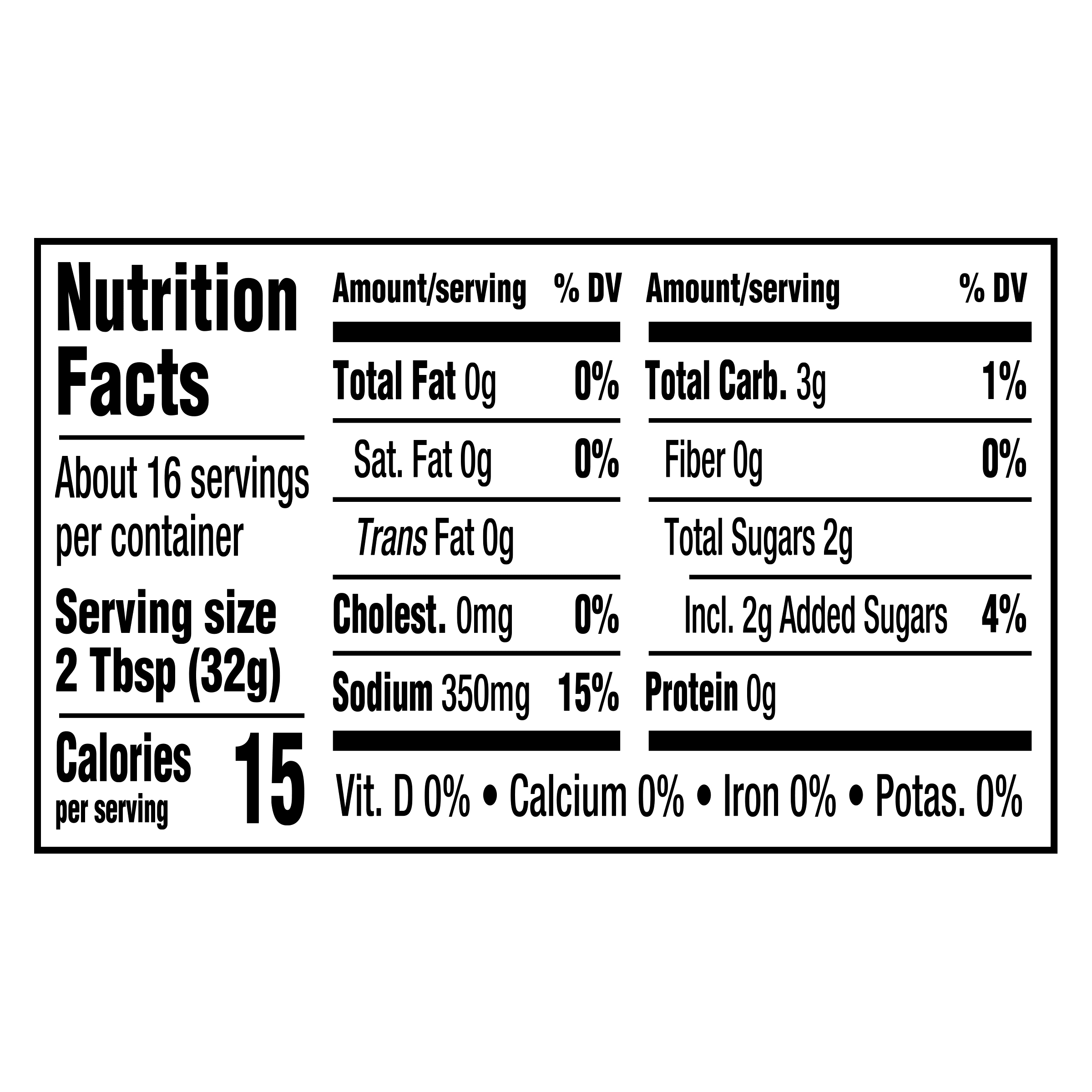 Nutrition info for this product.