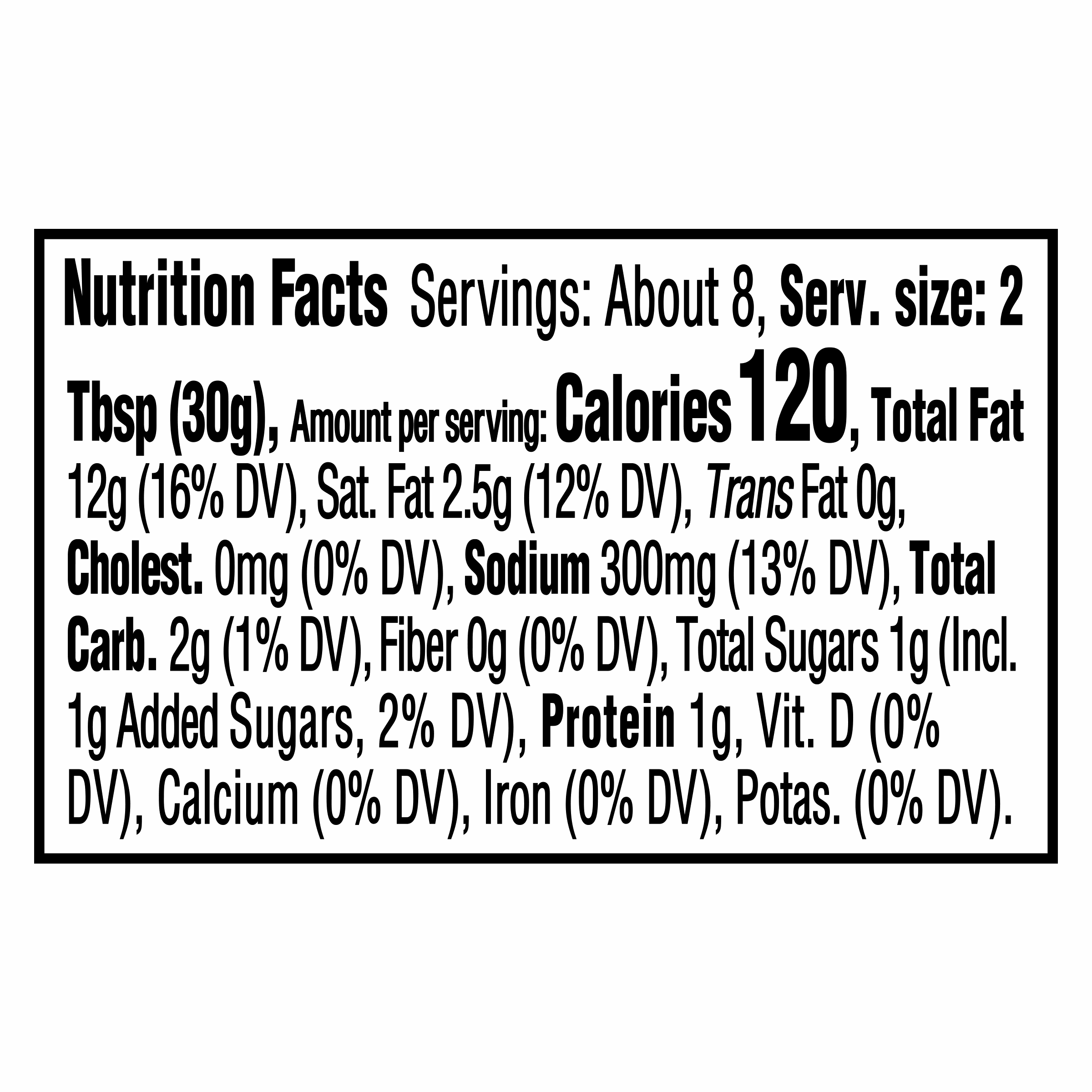 Nutrition info for this product.